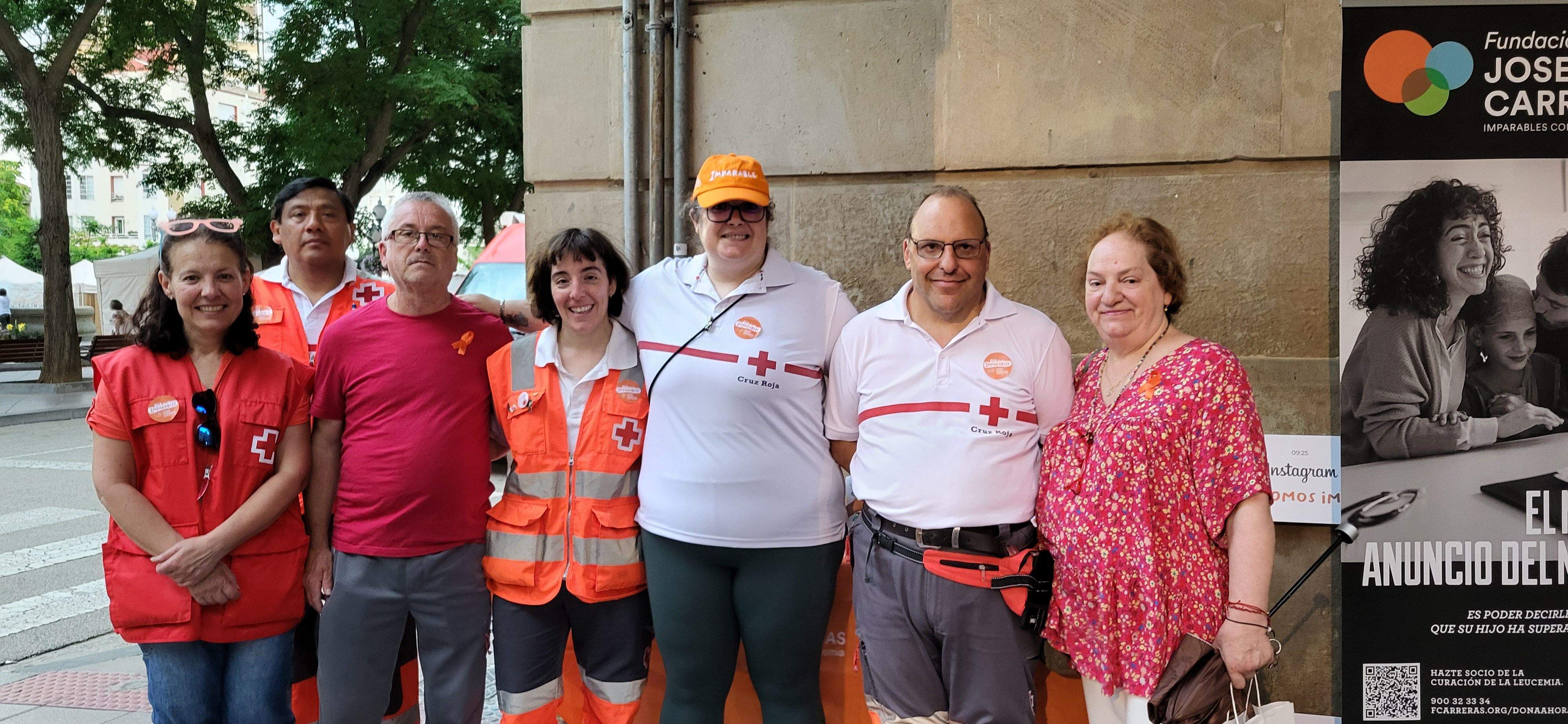 Cruz Roja Huesca instaló un puesto informativo este fin de semana. Foto Myriam Martínez
