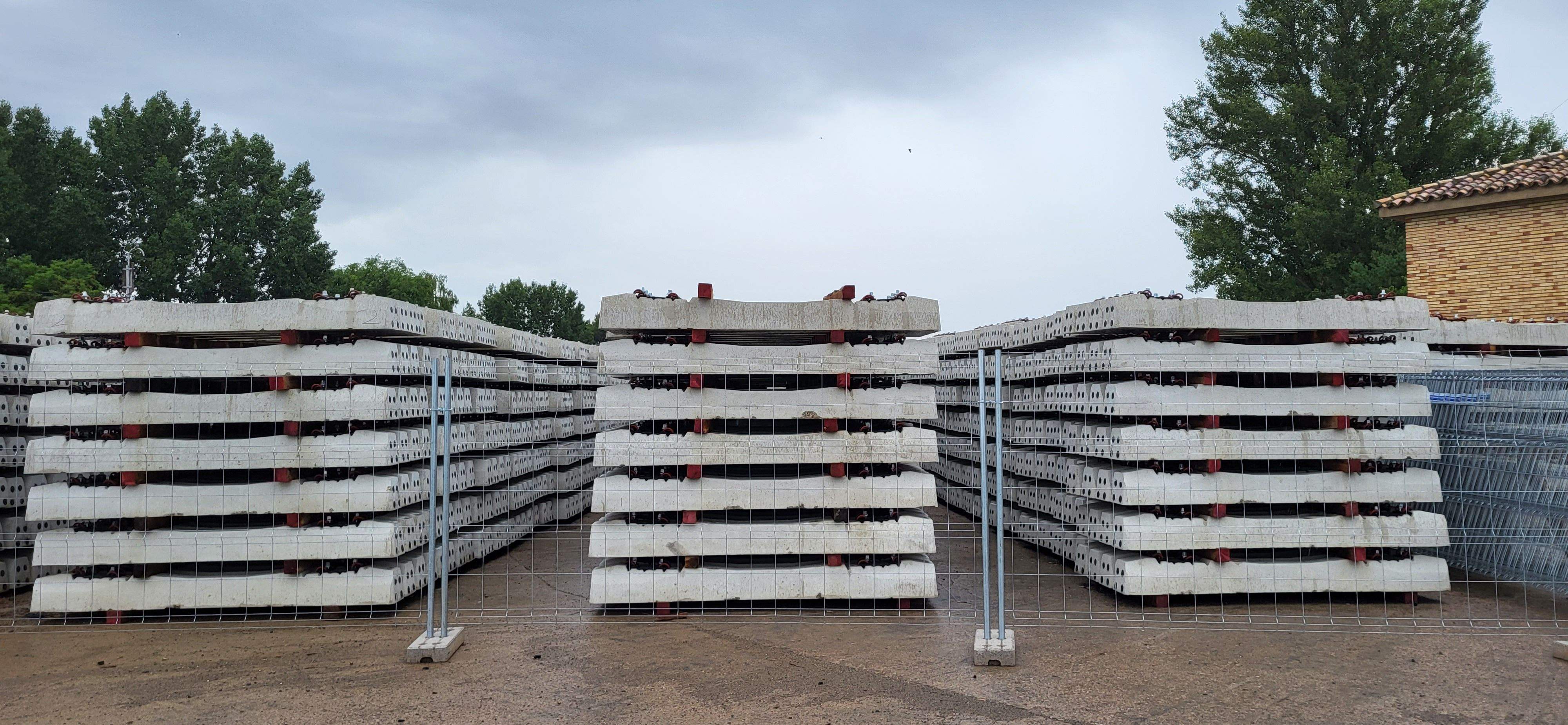 Inicio en Ayerbe de las obras de modernización de la línea del Canfranc. Foto. Mercedes Manterola