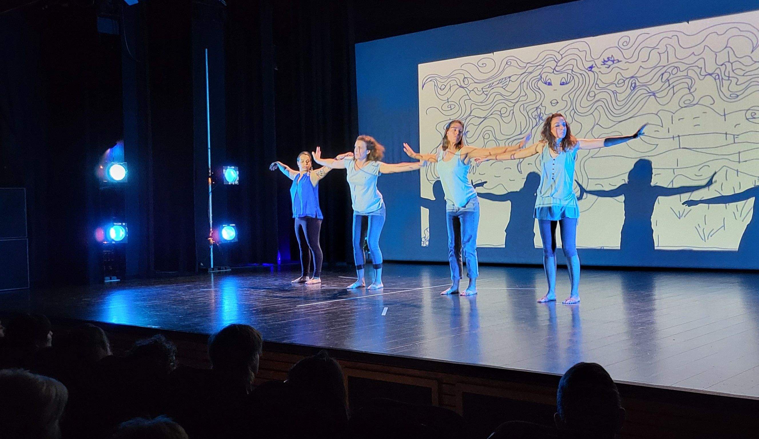 Taller de Danza Contemporánea en la  XXXI Muestra de Huesca. Foto Myriam Martínez