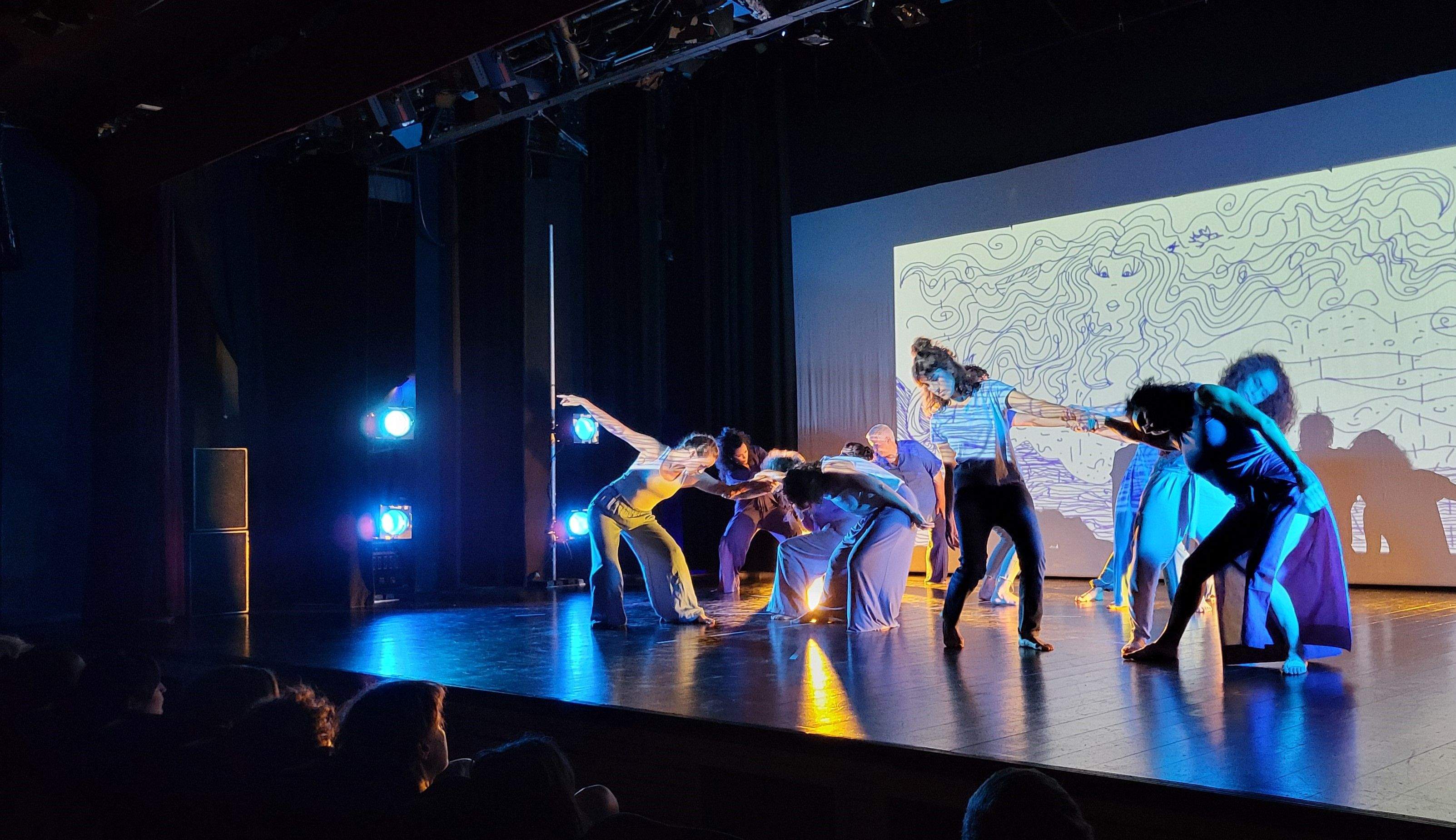 Taller de Danza Contemporánea en la  XXXI Muestra de Huesca. Foto Myriam Martínez