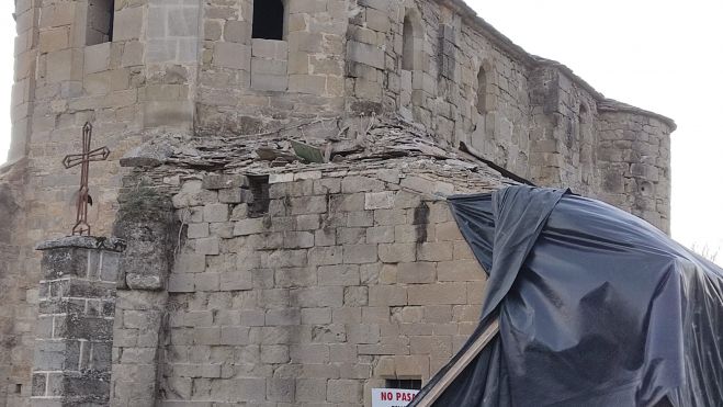 Estado de la iglesia de Castejón de Sobrarbe. Estado de la iglesia de Castejón de Sobrarbe.