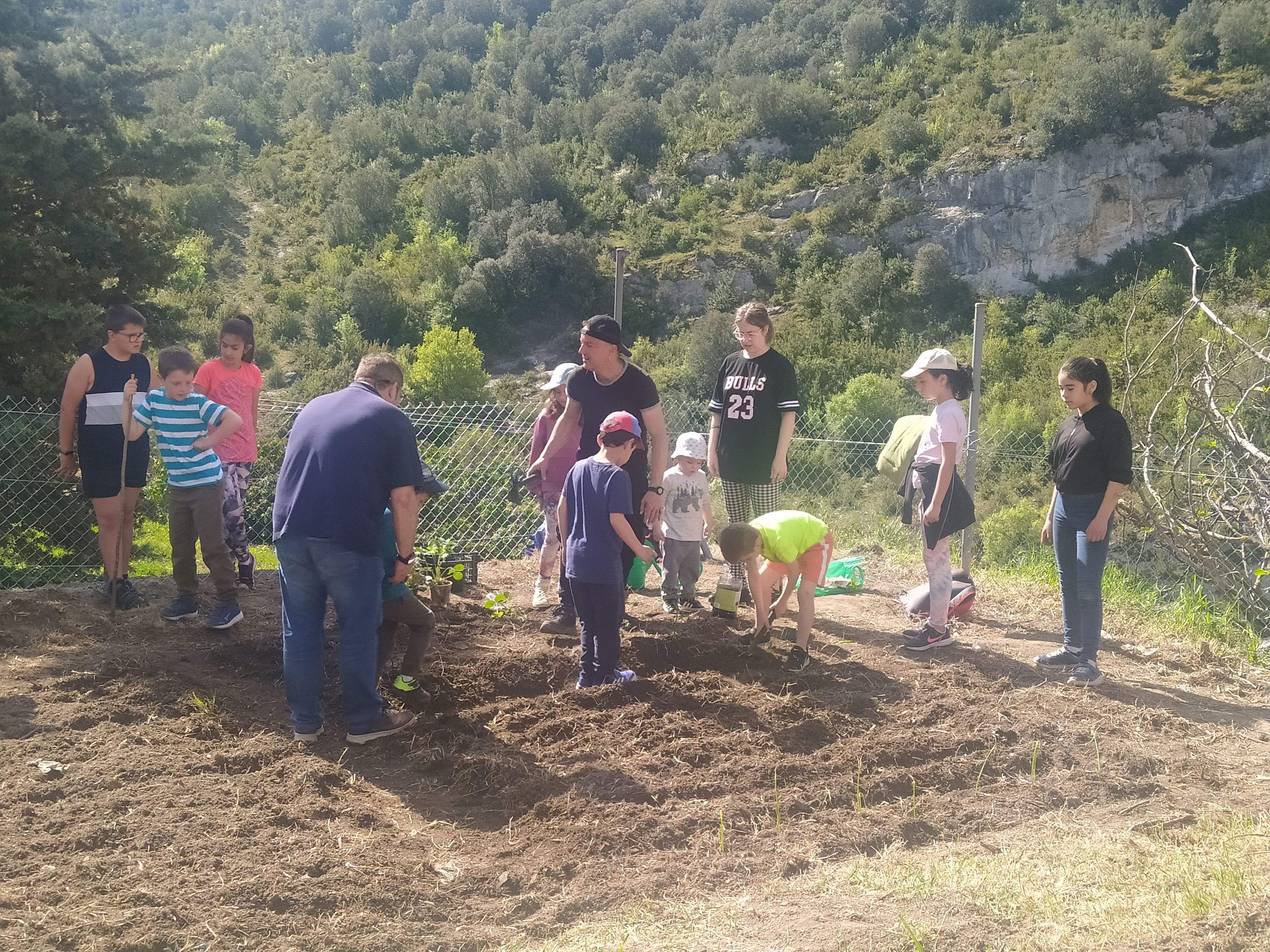 Huerto escolar de Salvatierra de Escá.
