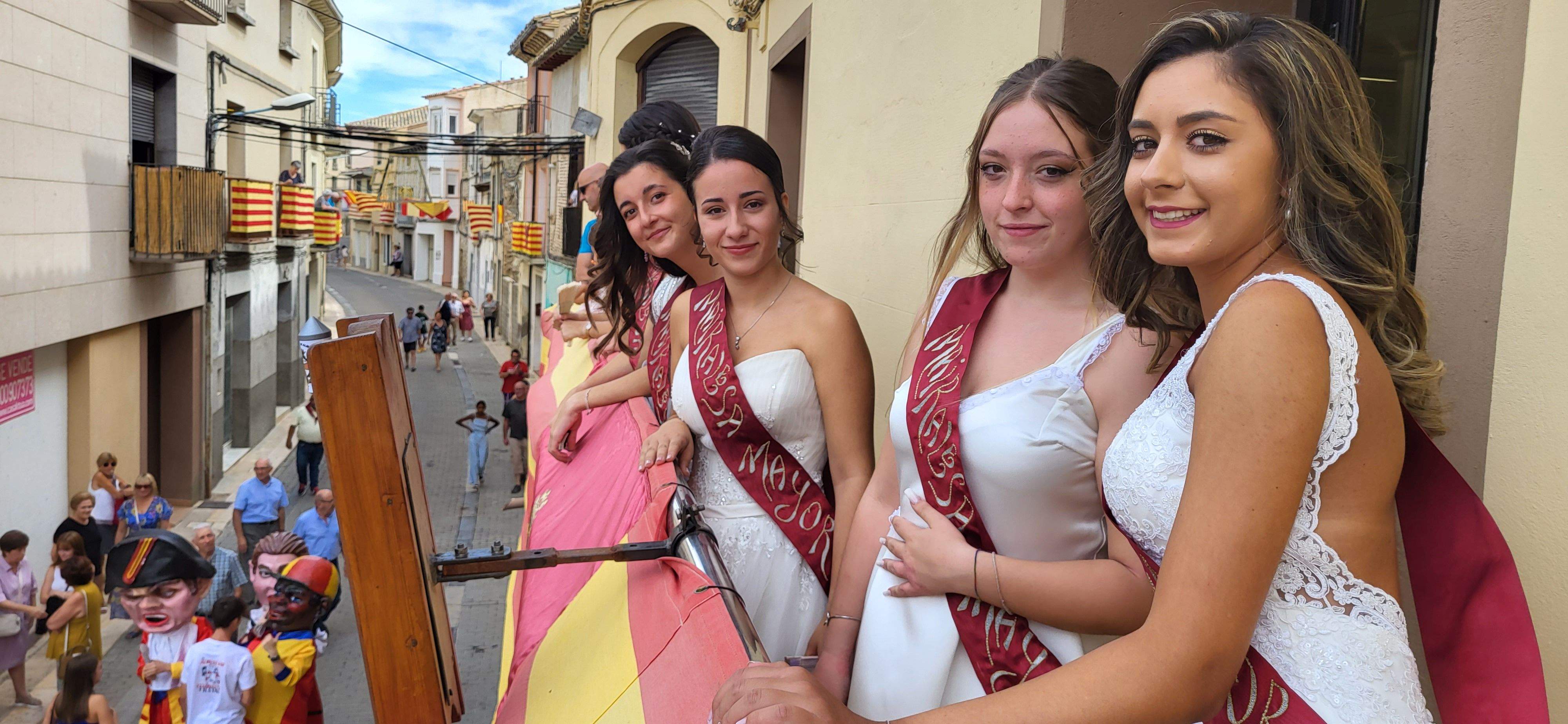 Almudévar celebra el chupinazo. Foto Mercedes Manterola 