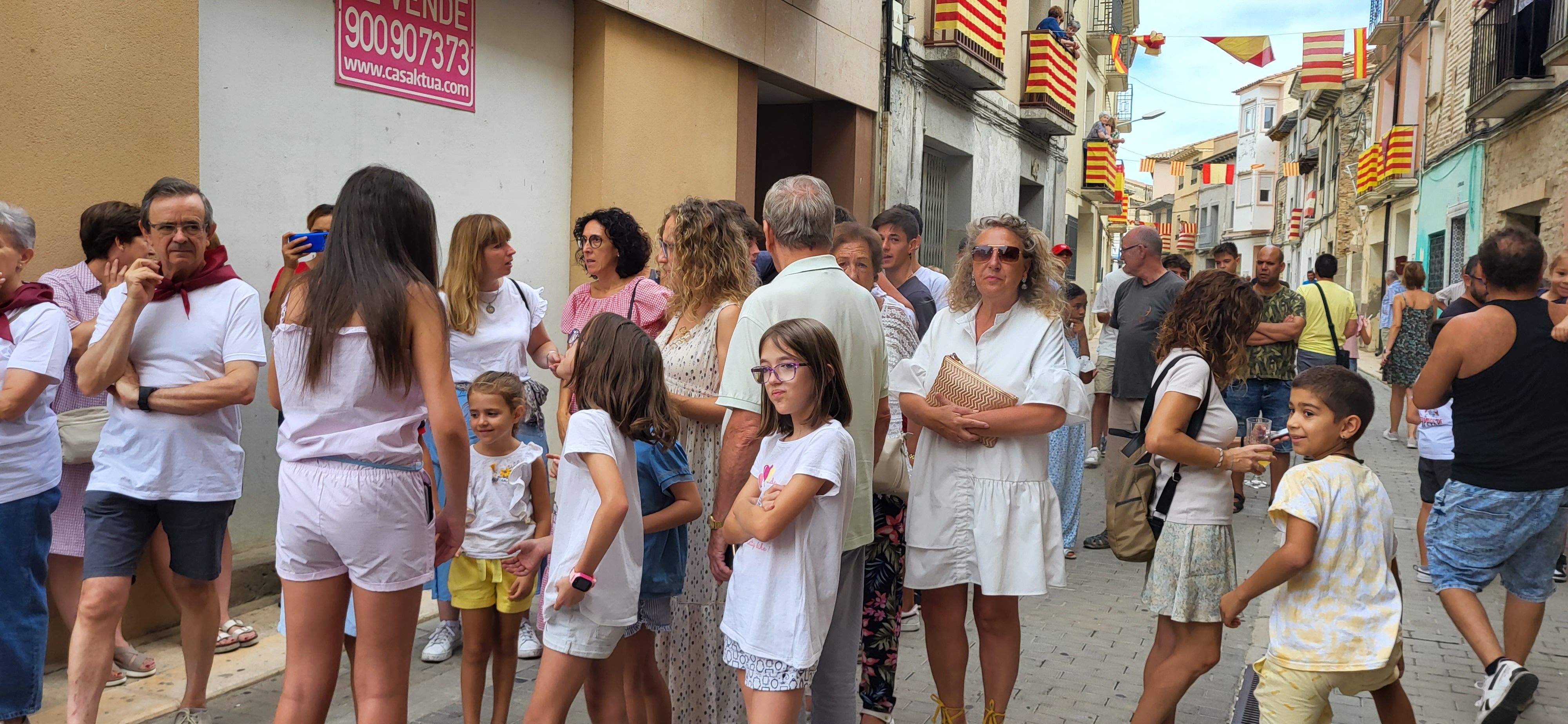 Almudévar celebra el chupinazo. Foto Mercedes Manterola 