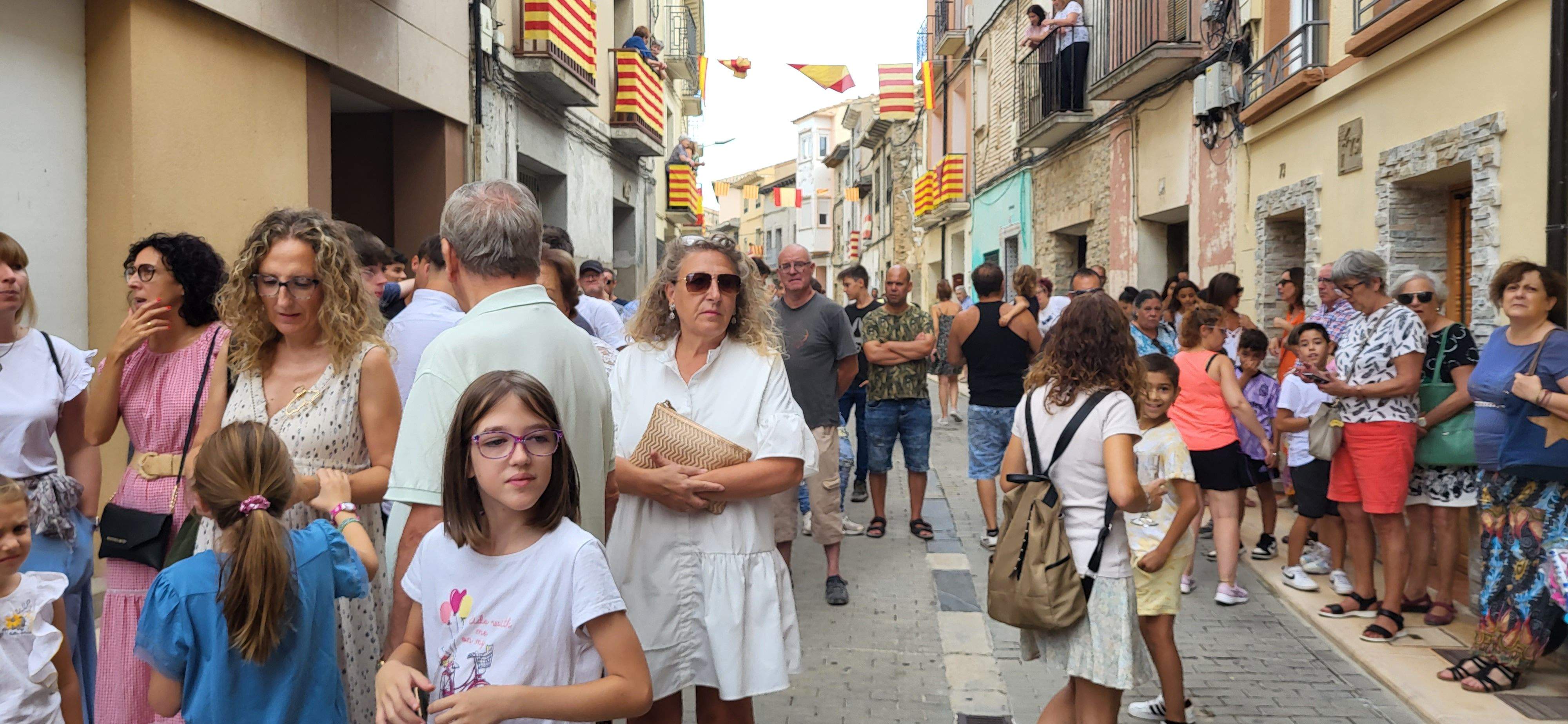 Almudévar celebra el chupinazo. Foto Mercedes Manterola 