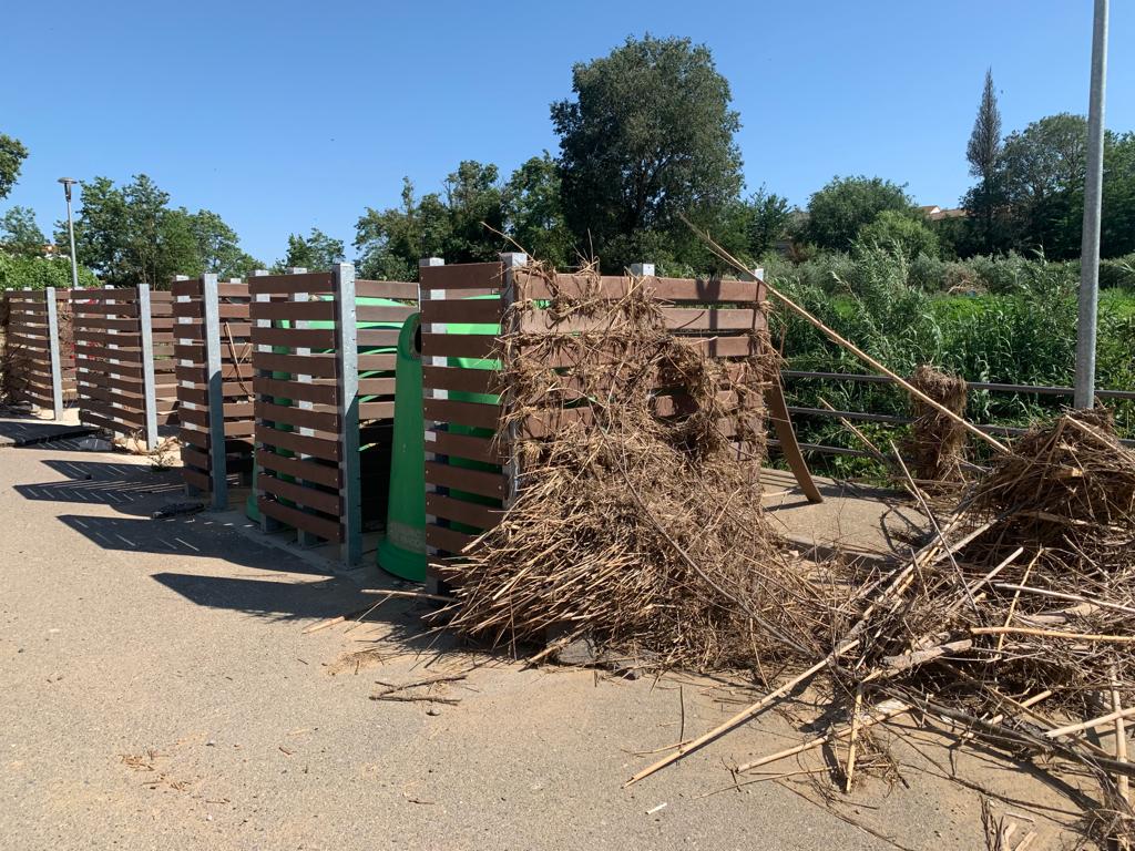 Situación de la zona de Pomar de Cinca afectada hace un mes por la crecida del barranco.