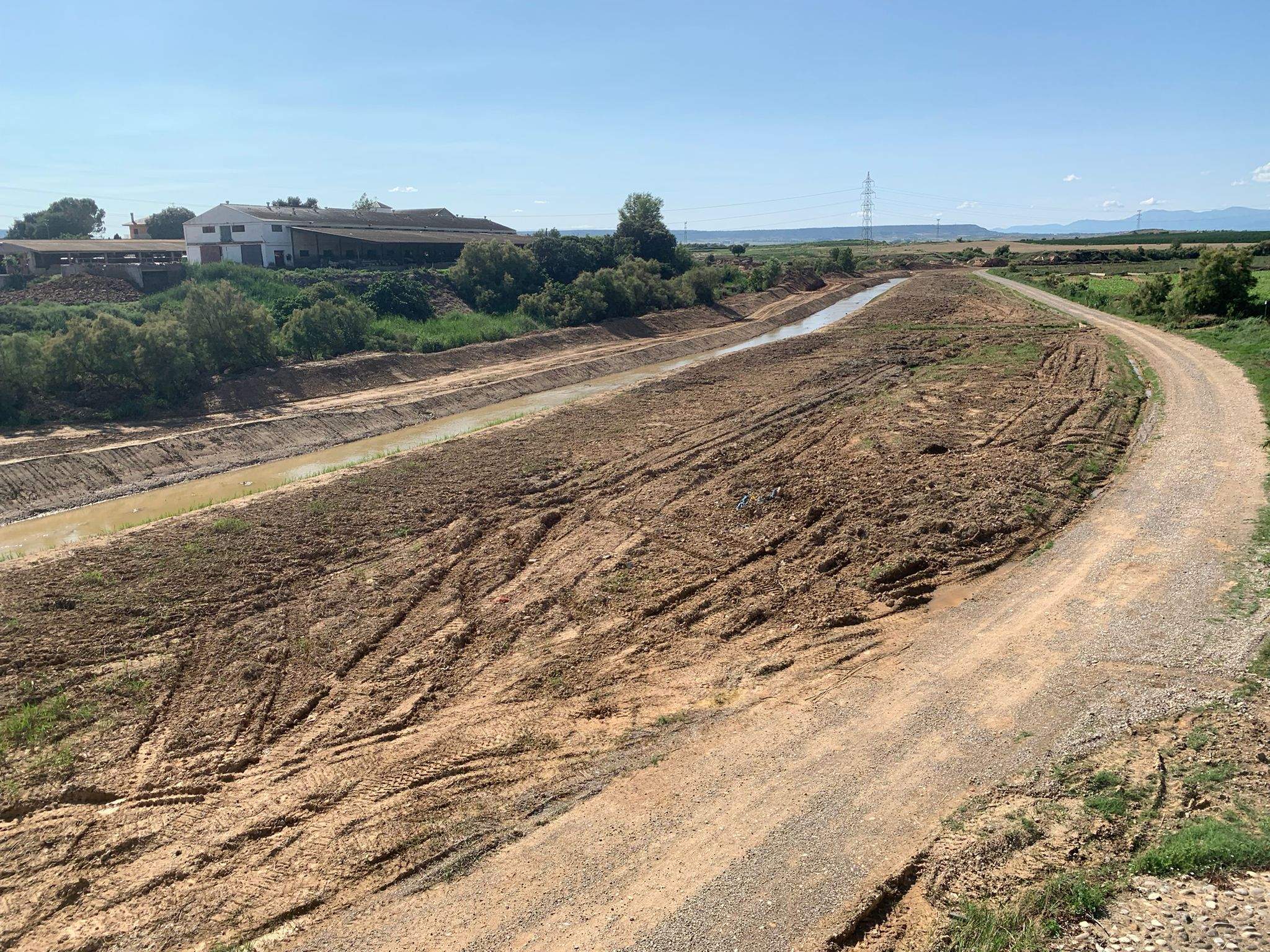Situación de la zona de Pomar de Cinca afectada hace un mes por la crecida del barranco.