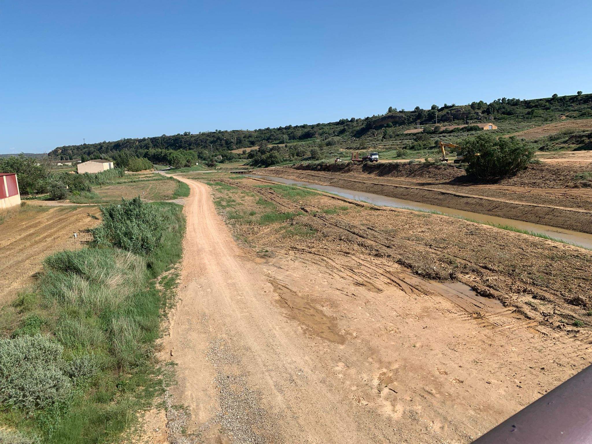 Situación de la zona de Pomar de Cinca afectada hace un mes por la crecida del barranco.
