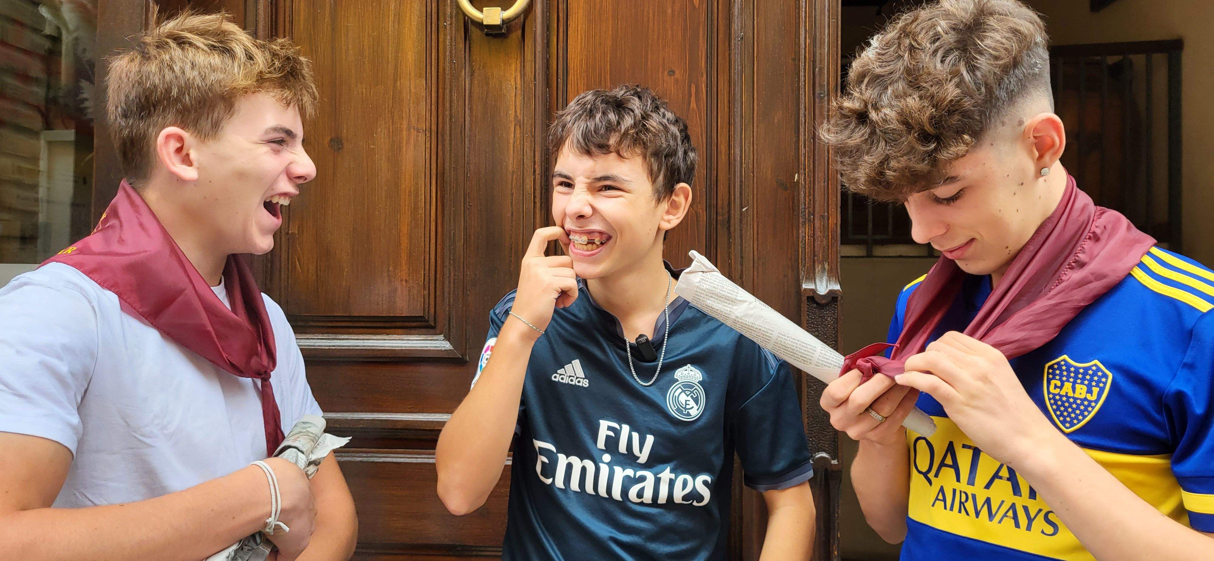 Almudévar celebra el chupinazo. Foto Mercedes Manterola 