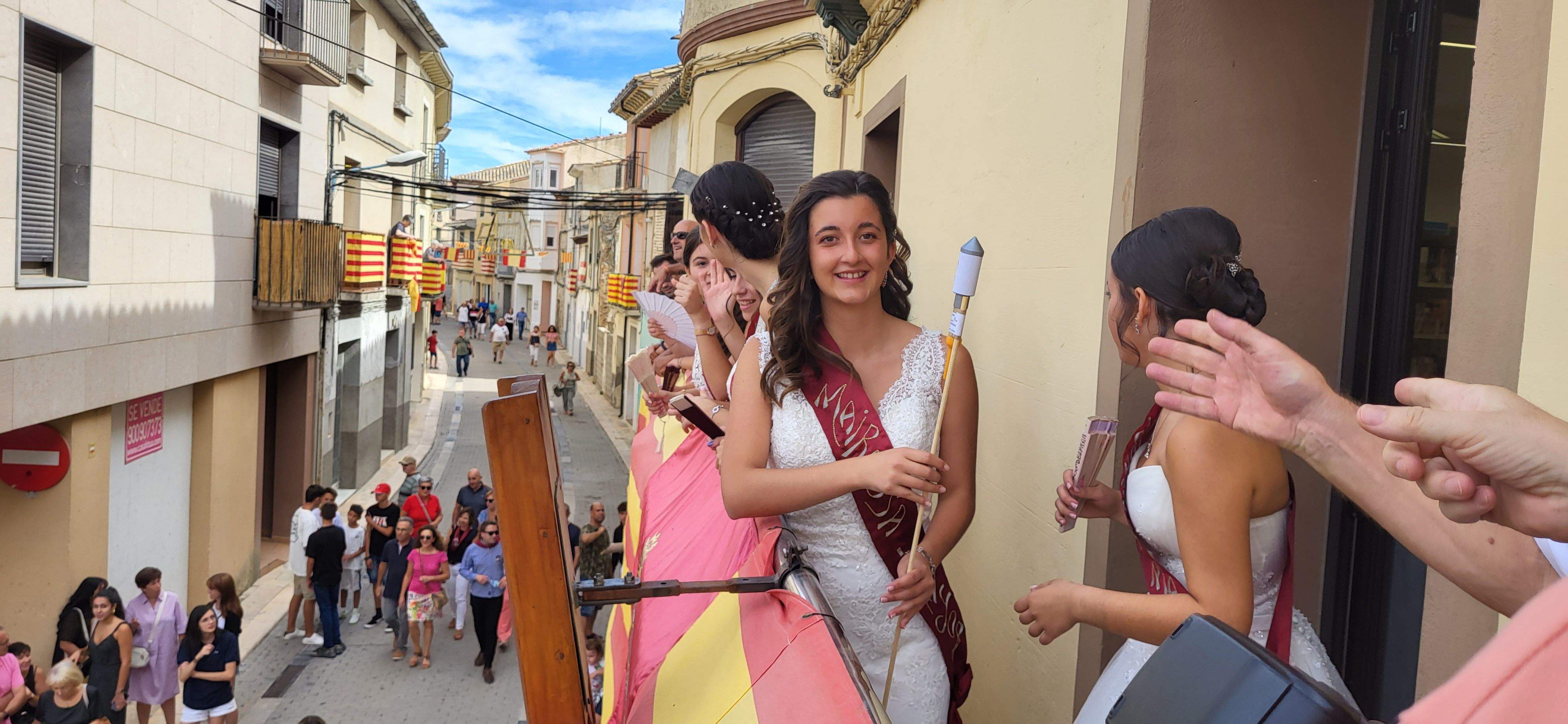 Almudévar celebra el chupinazo. Foto Mercedes Manterola 