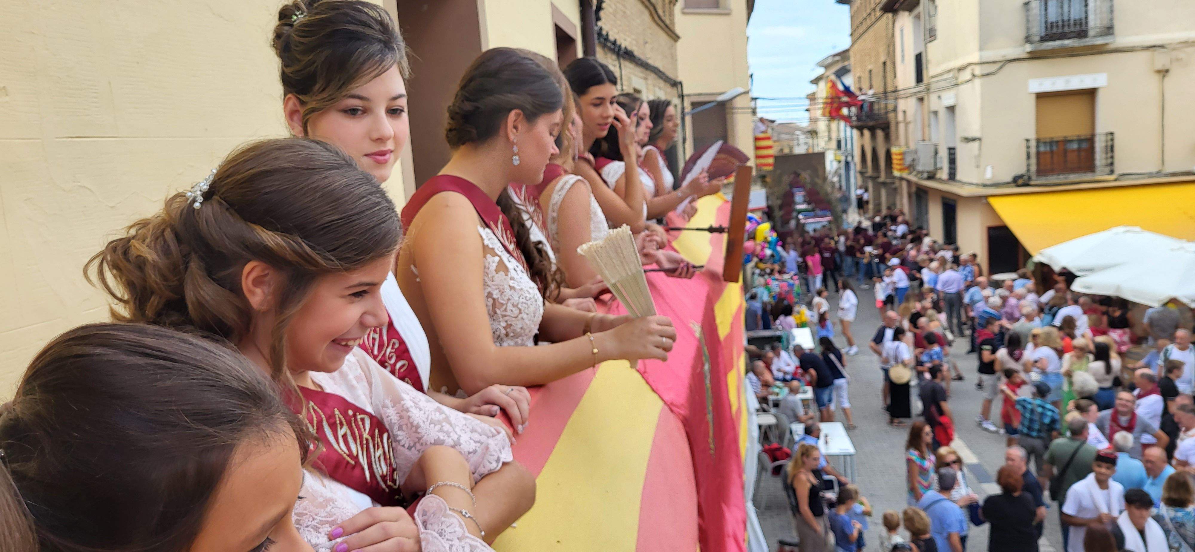 Almudévar celebra el chupinazo. Foto Mercedes Manterola 