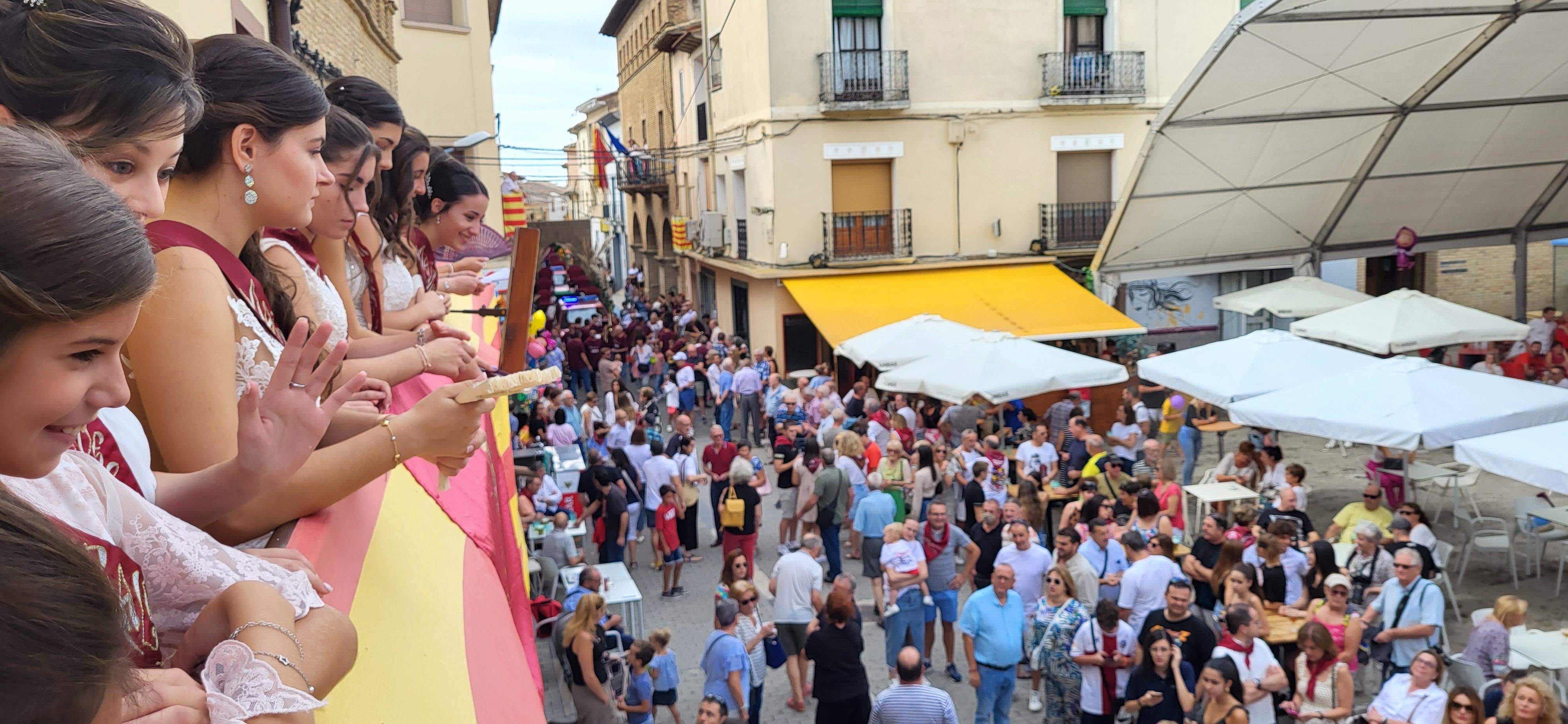 Almudévar celebra el chupinazo. Foto Mercedes Manterola 