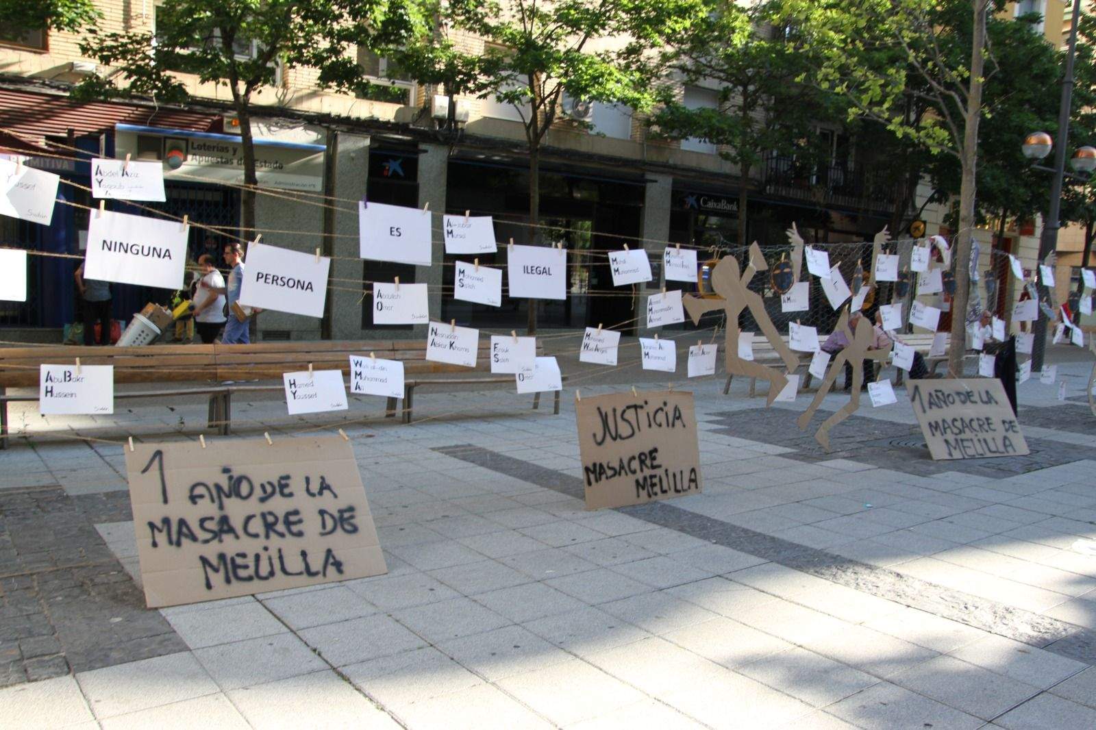 Aniversario de la masacre de Melilla: Huesca no olvida. Foto Carlos Neofato