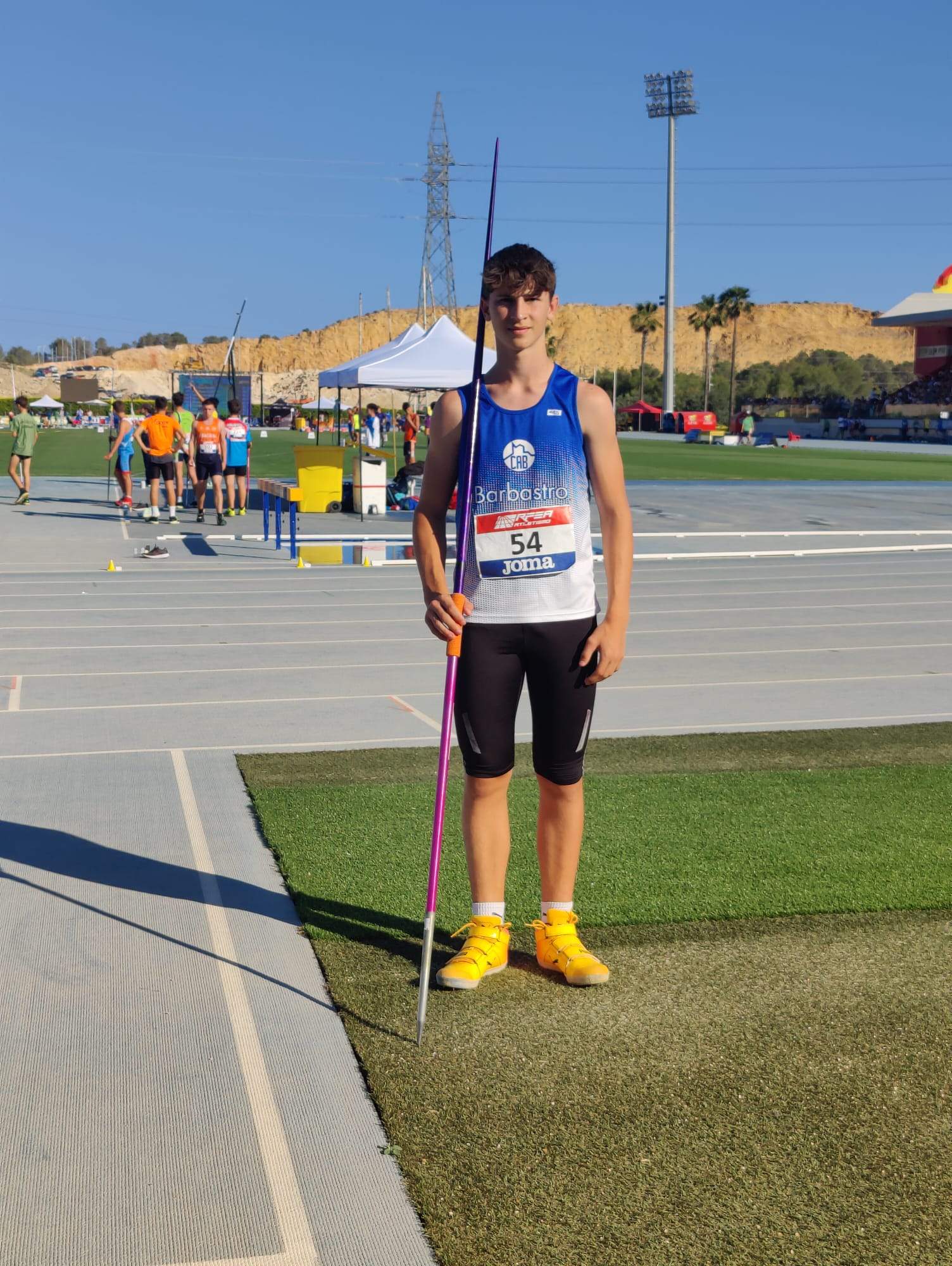 Marcos Ruiz en la jabalina