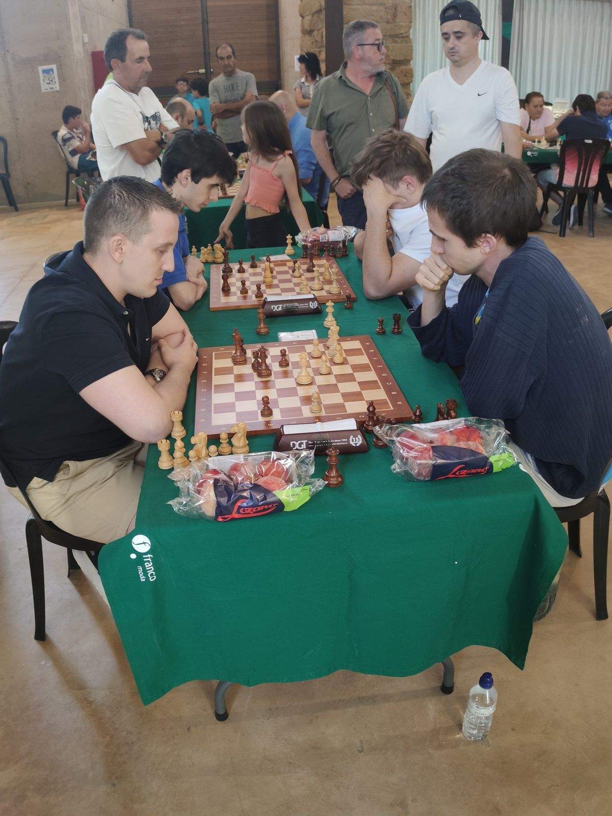 David Lana, a la izquierda, en la última partida.