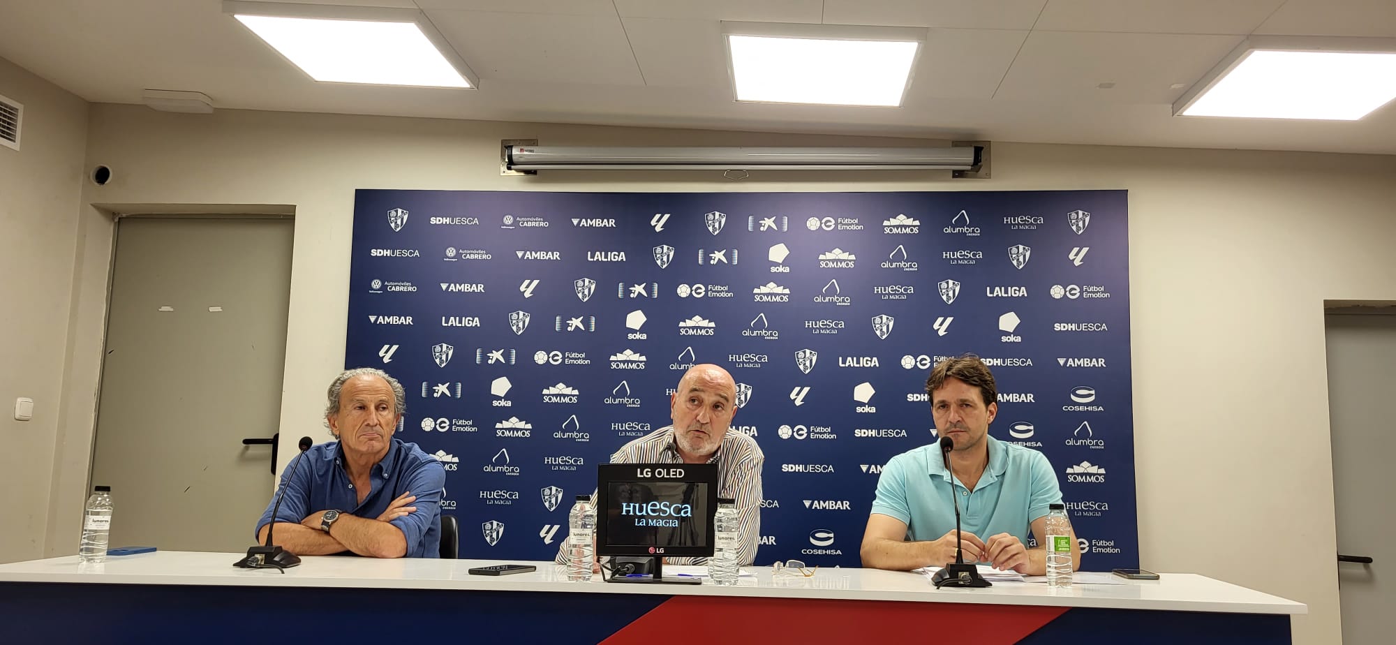 Petón, Fernando Callizo y Josete Ortas en comparecencia en 2023