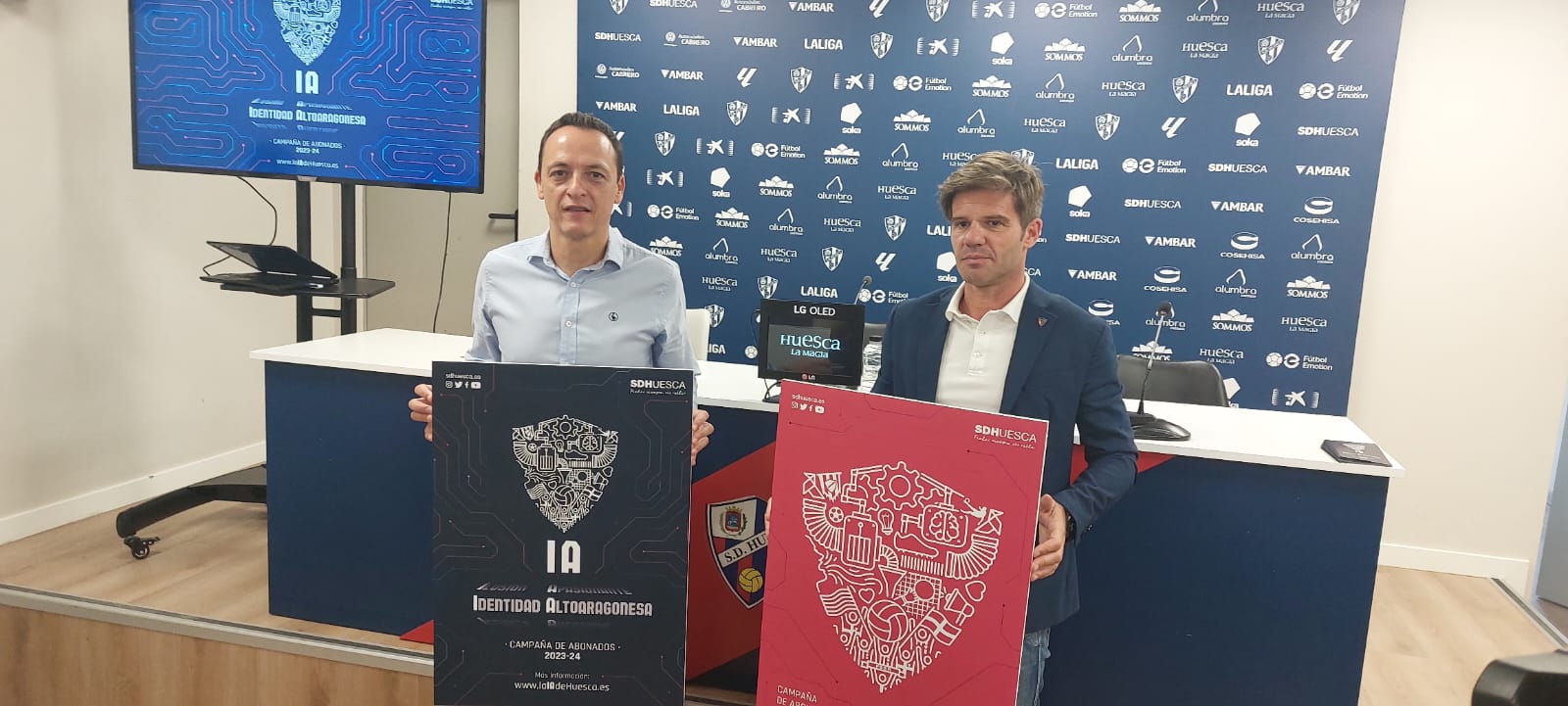 Joaquín Aineto y Agustín Pueyo´, con la identidad de la campaña