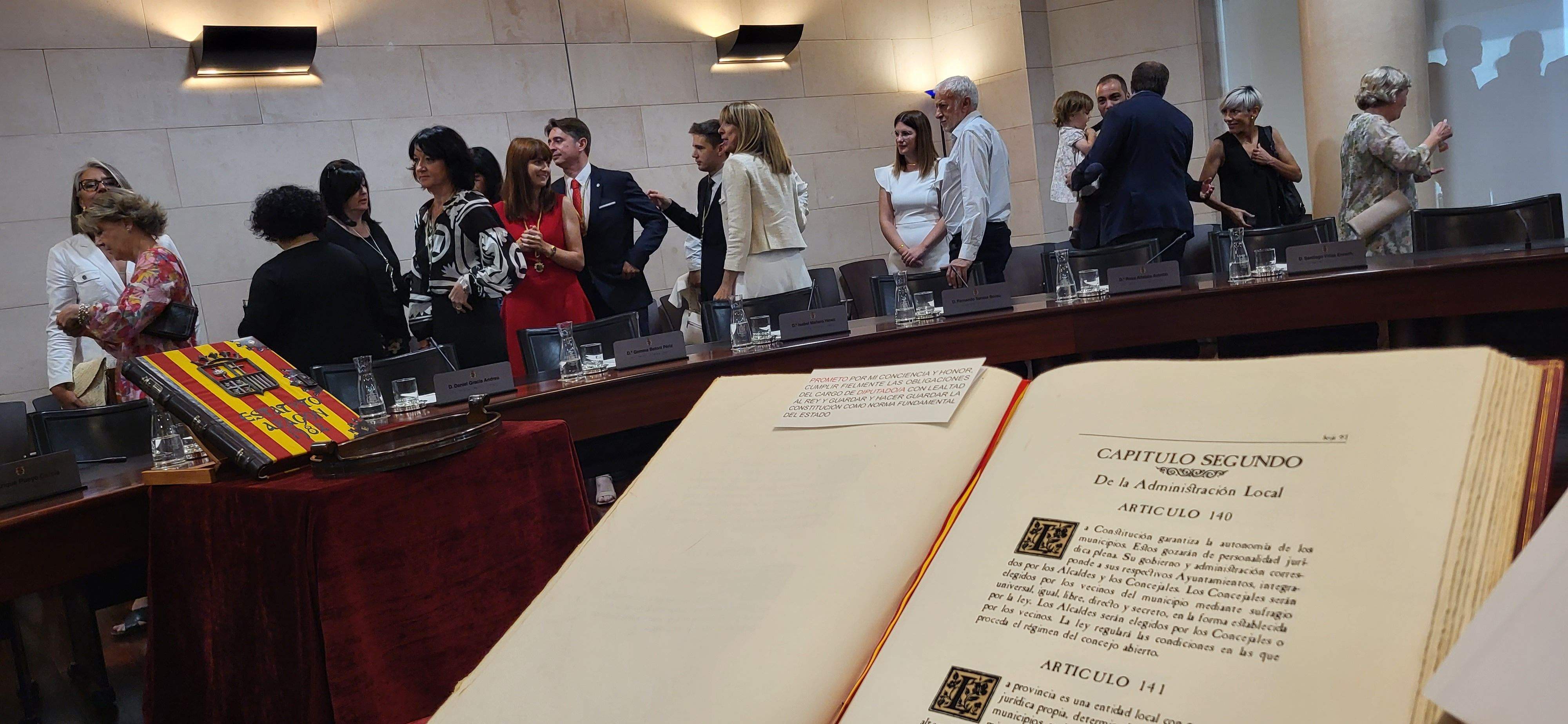 Constitución de la Diputación Provincial de Huesca. Foto Myriam Martínez