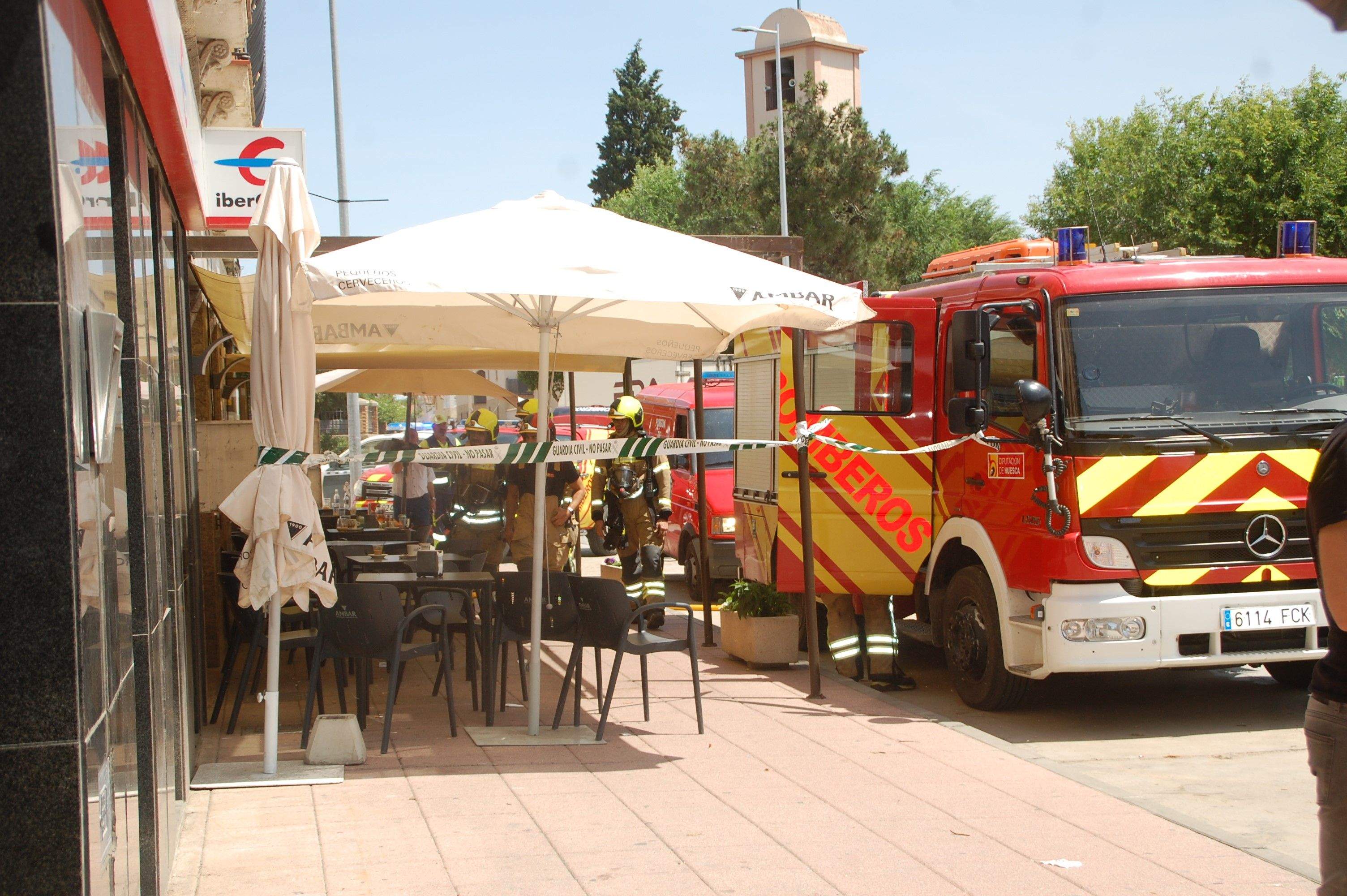 Hotel Sariñena, tras la explosión