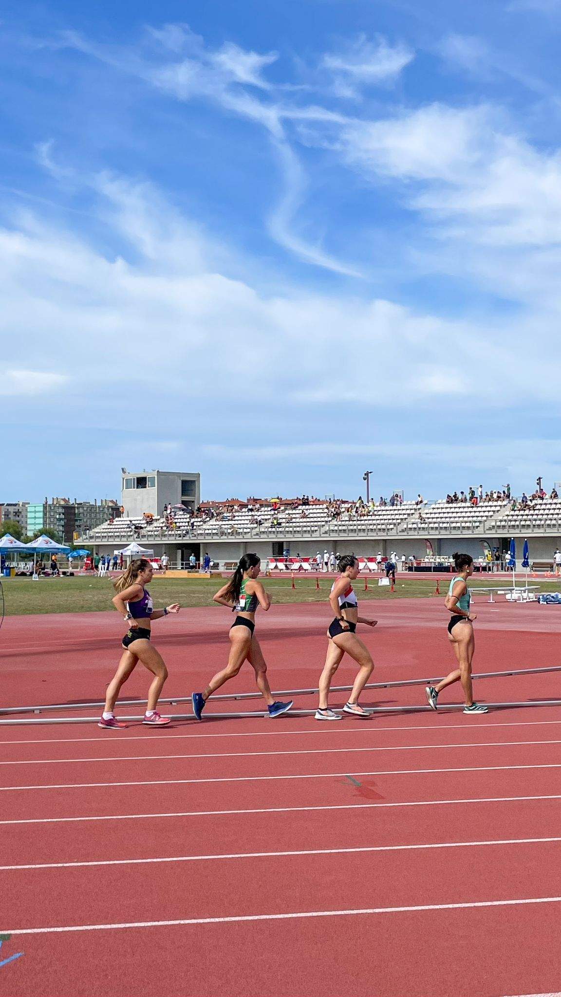 Cuarteto de cabeza de la prueba de marcha.