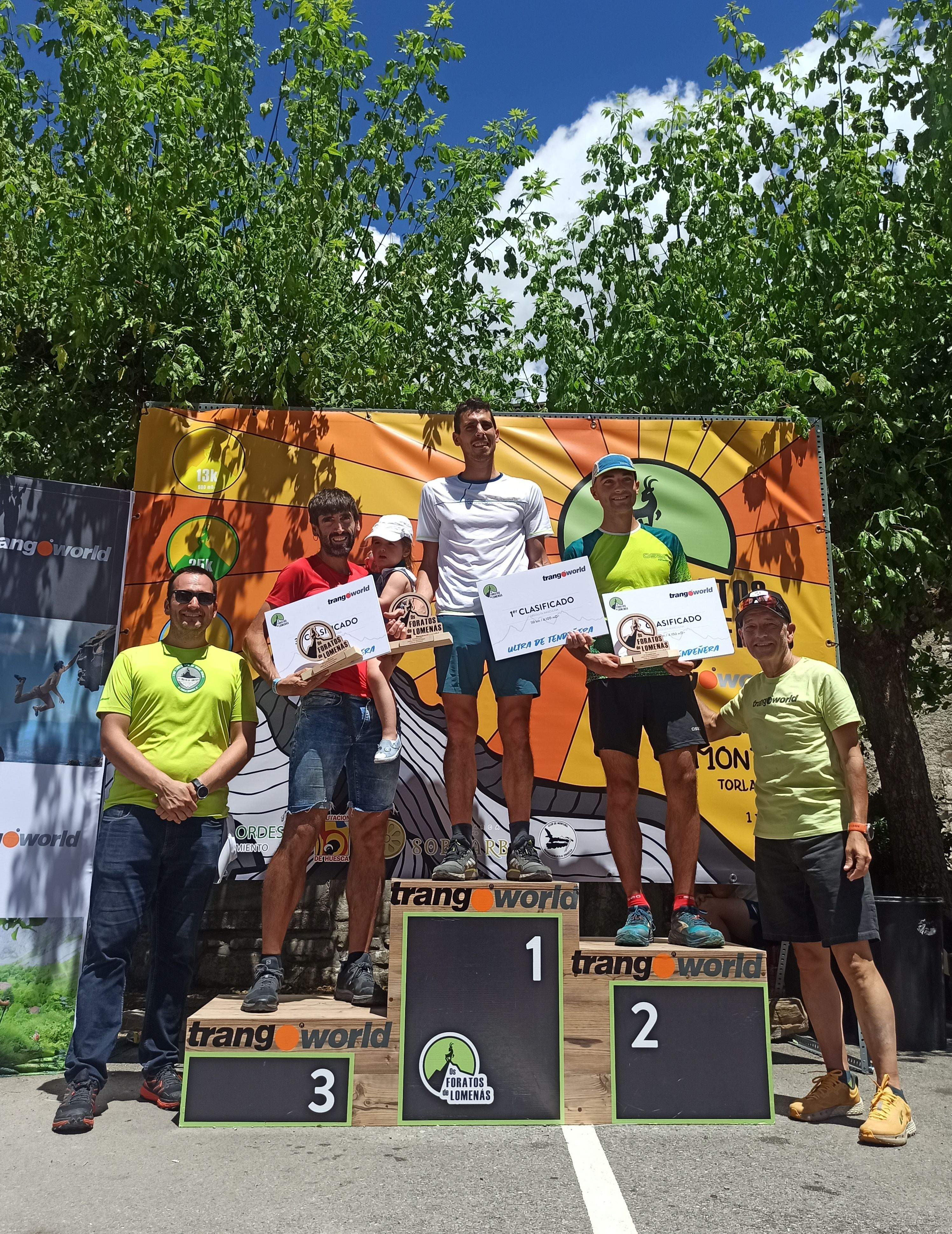 Chano Calvo, Dani Izquierdo y Erlantz Zaldunbide, ganadores absolutos de la Ultra de Tendeñera 50k.