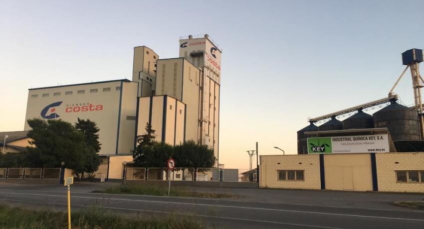 Imagen de las instalaciones de Piensos Costa en Fraga.