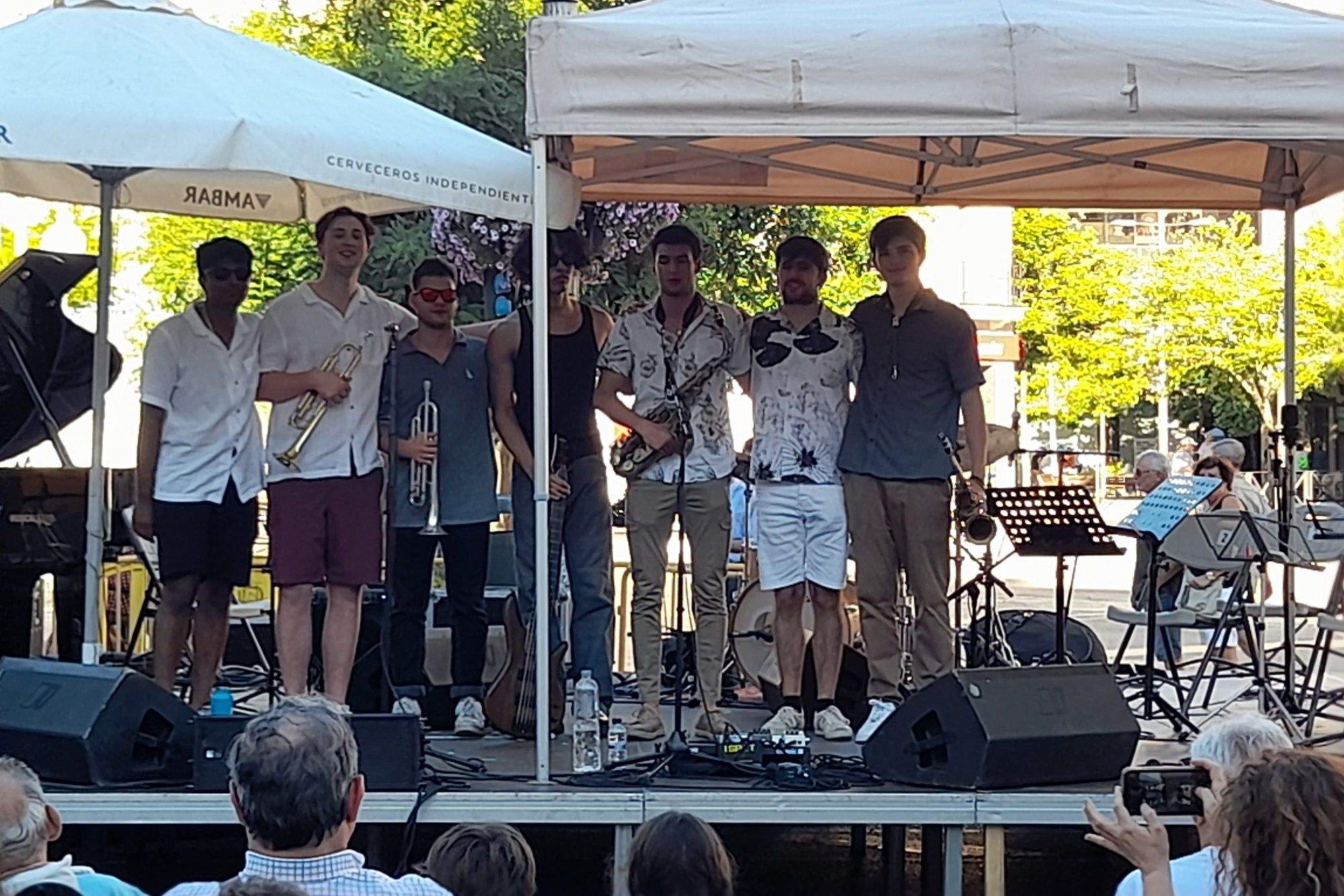 Quinteto de Julen Rodríguez en Huesca es Jazz con Juan Salamero y Saúl Andreu.