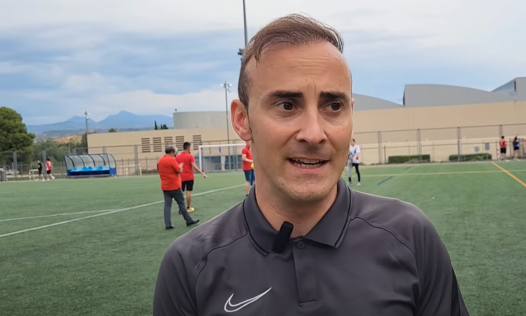 Dani Acirón, entrenador del CD Robres. Foto: A. Mora