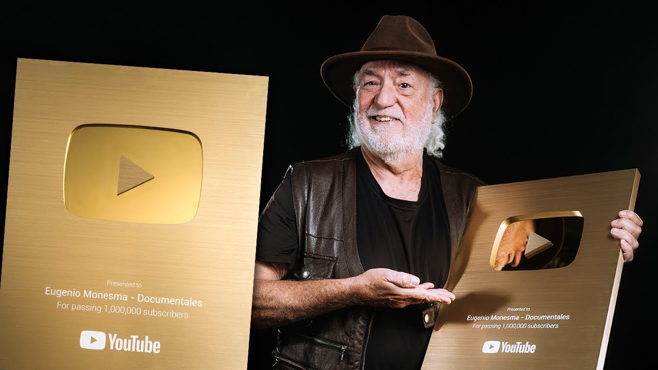 Botón de oro de youtube para Eugenio Monesma Botón de oro de youtube para Eugenio Monesma