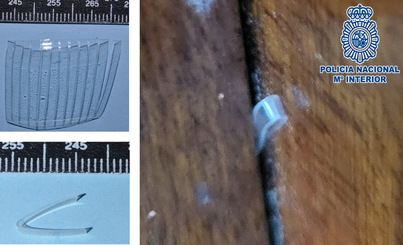 Cuñas de plástico que se utilizan los detenidos para marcar los domicilios.