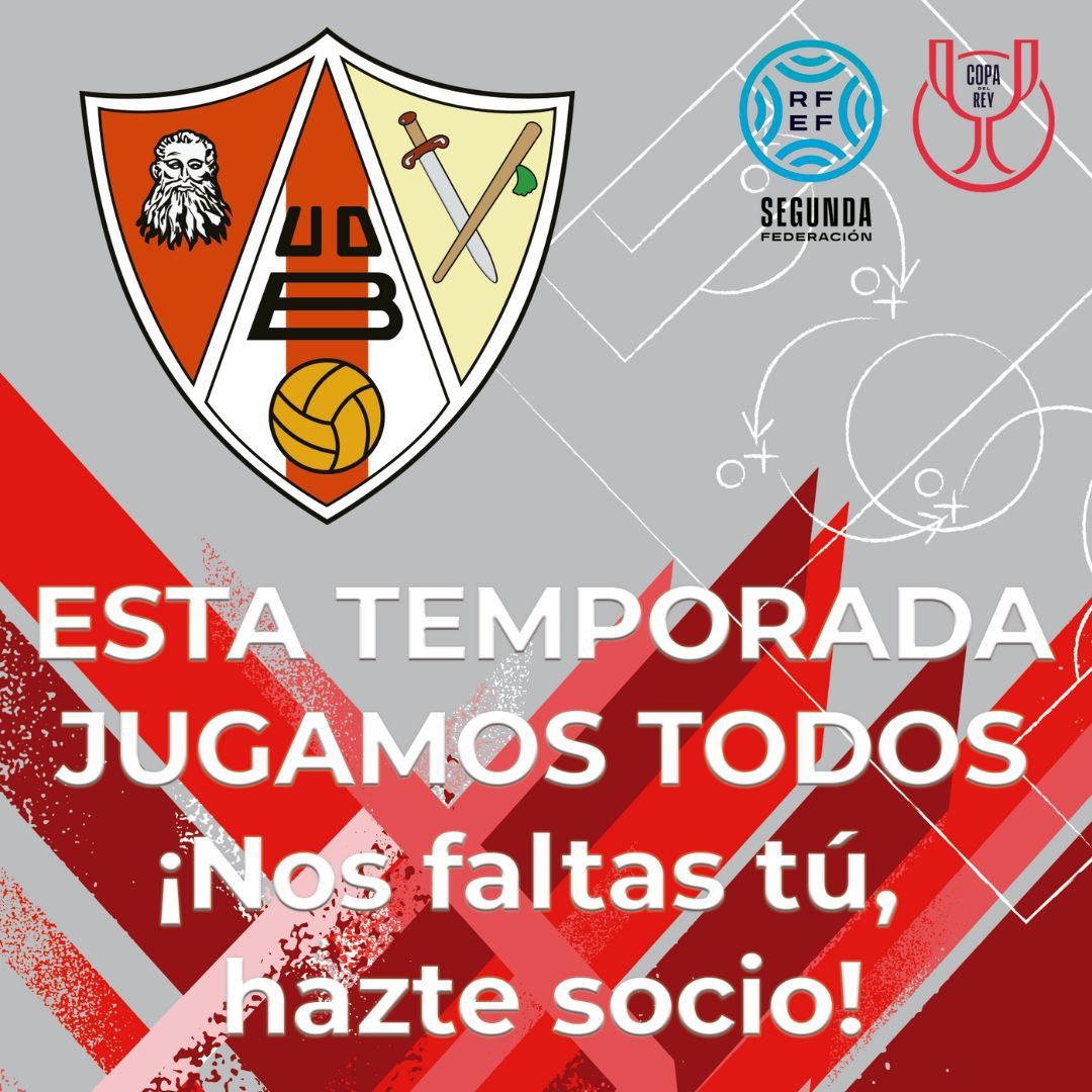 Campaña de abonados de la UD Barbastro para la próxima temporada.