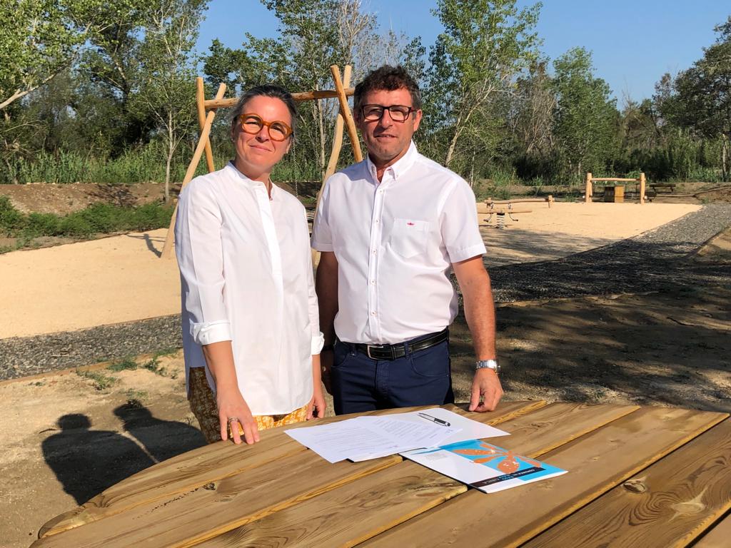 Entrega de la obra en Zaidín. Foto Comarca del Bajo Cinca/Baix Cinca