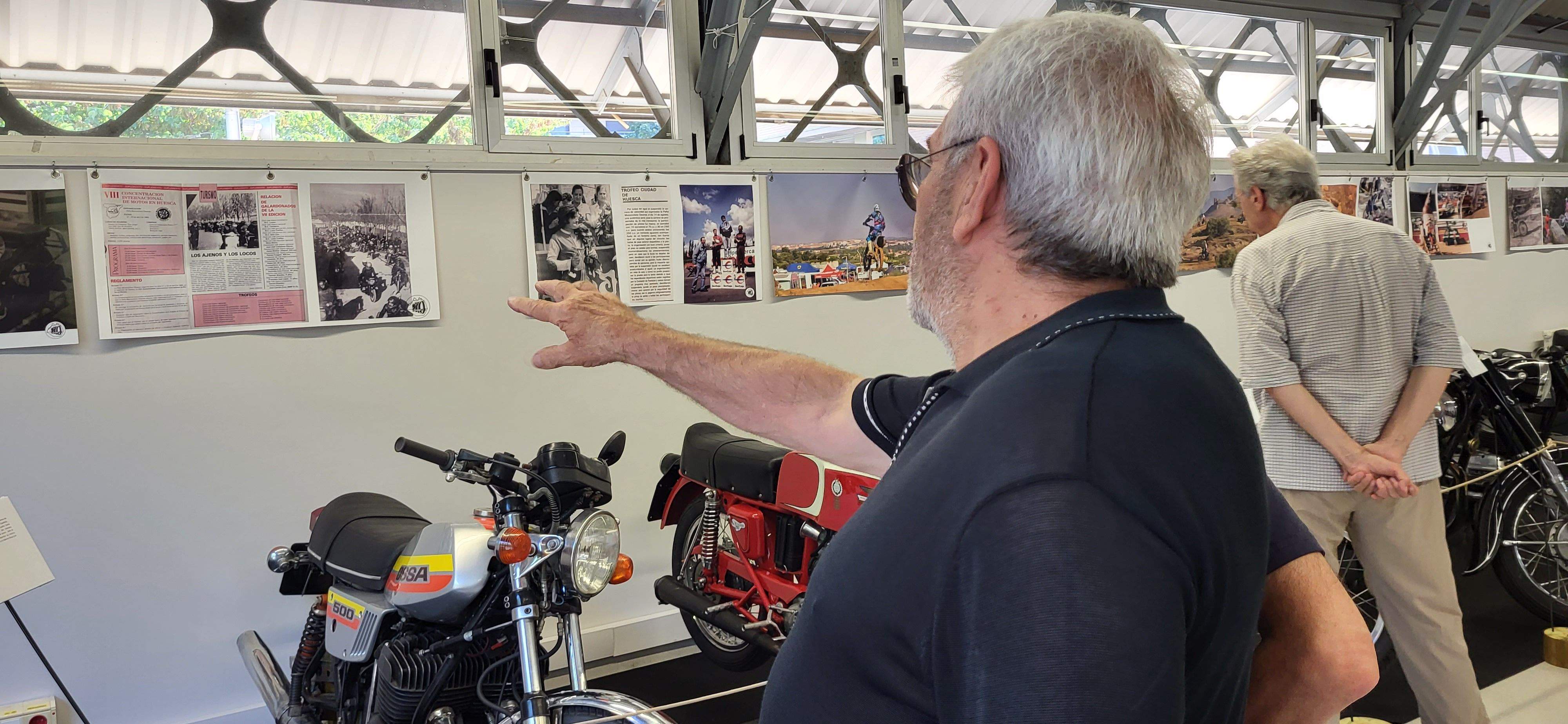 Exposición conmemorativa del 50 aniversario de la Peña Motociclista Oscense. Foto Myriam Martínez