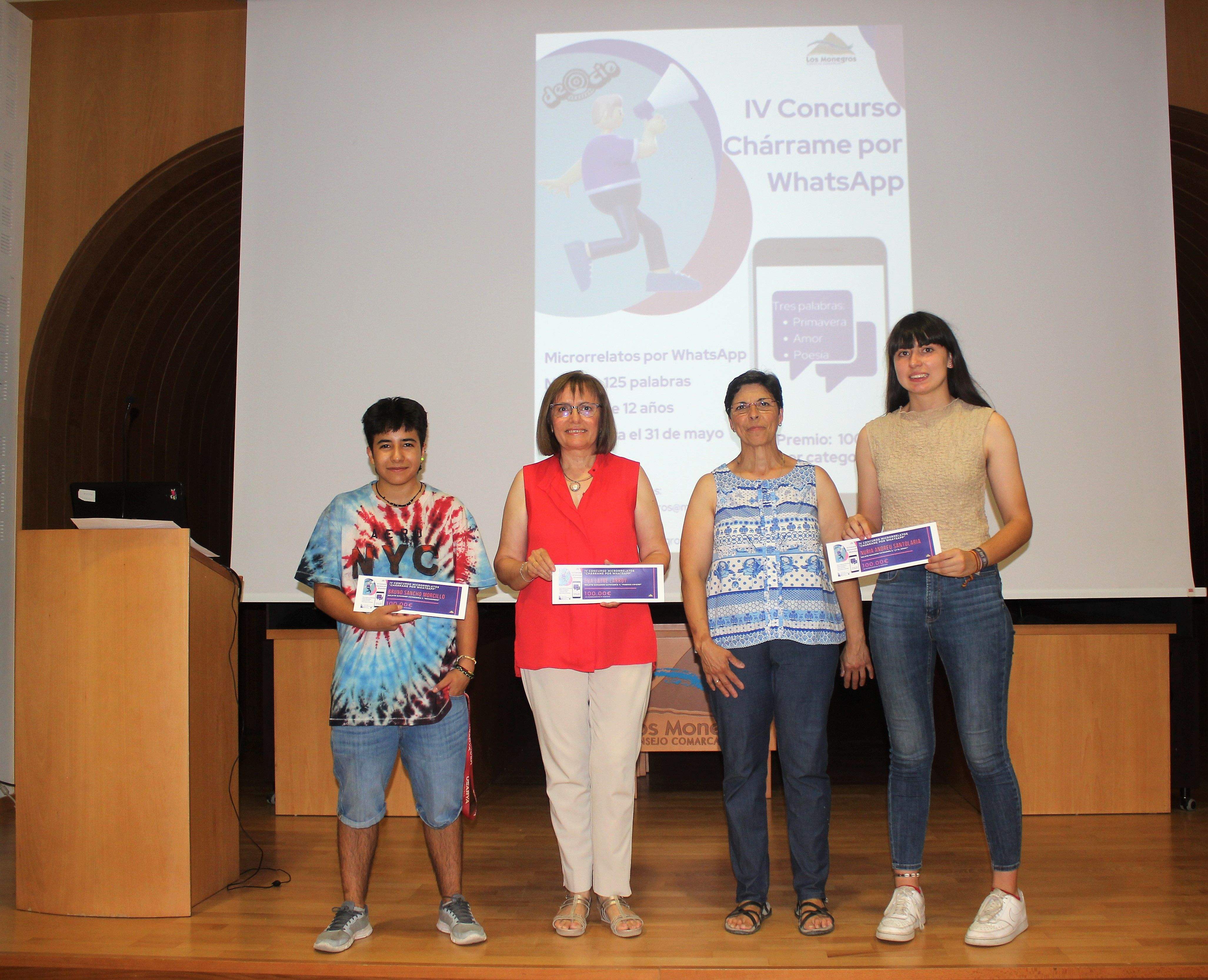 Entrega de premios del concurso de Monegros “Chárrame por Whatsapp”