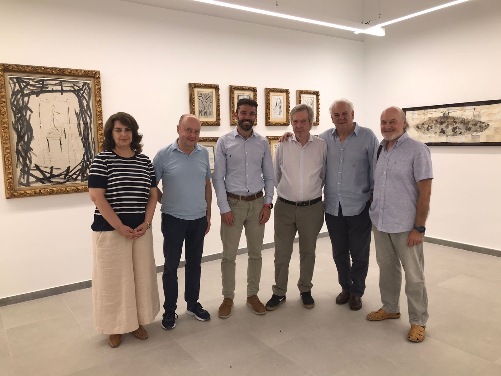 Lía Caraballo, Joan Abelló, Enrique Pueyo, Miguel Marcos, Pedro Larramona y Agustín Muñoz. Foto: Amalia Ramírez