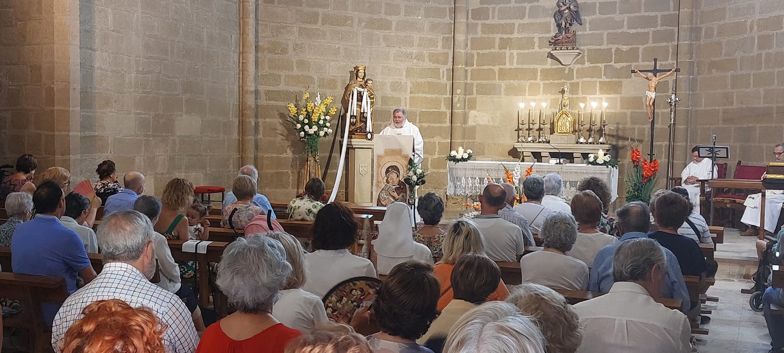 Celebración de la festividad de la Virgen del Carmen en las Miguelas.
