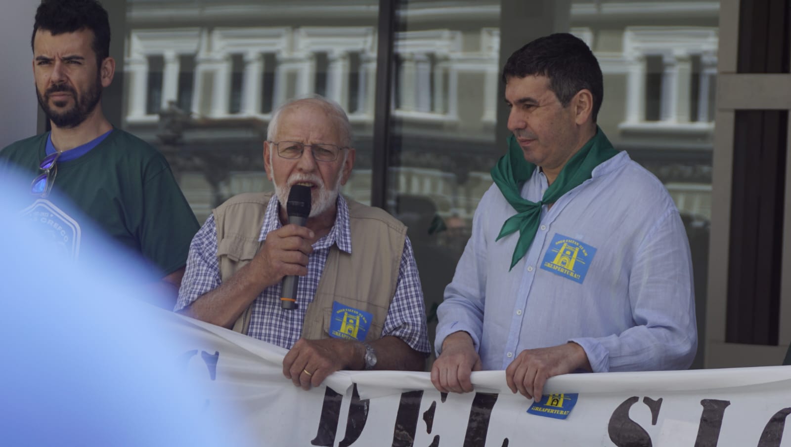 Concentración celebrada en Canfranc por la reapertura de la línea internacional.