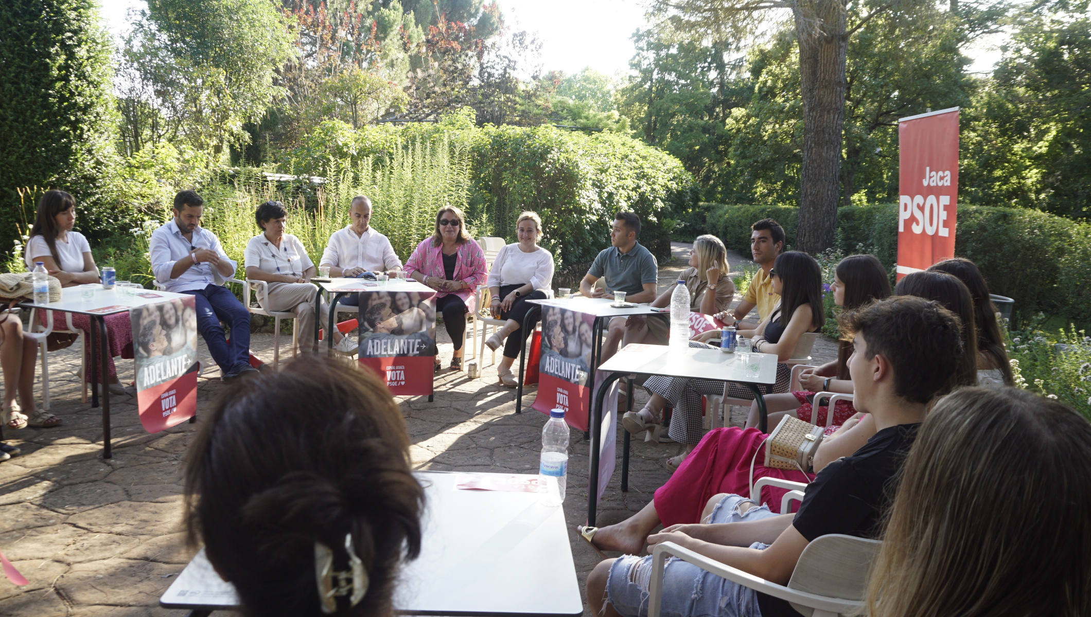 Momento del acto del PSOE en Jaca
