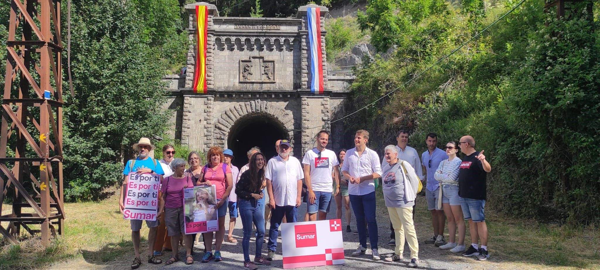 Miembros de las candidaturas de Sumar Aragón en Canfranc