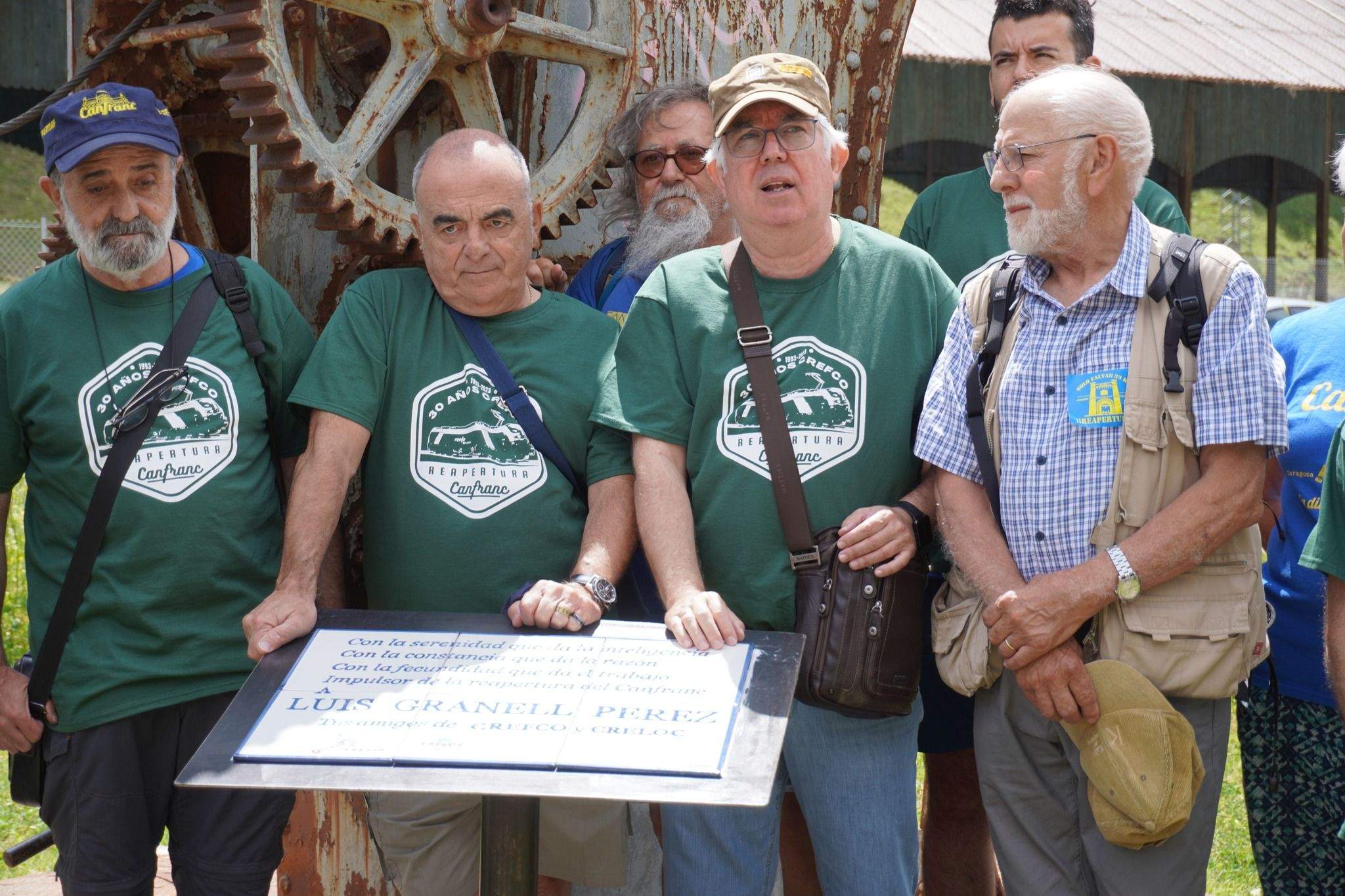 Concentración celebrada en Canfranc por la reapertura de la línea internacional.