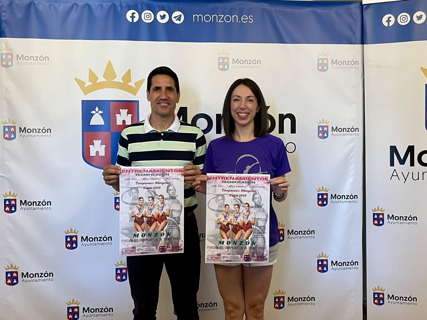 Eliseo Martín y Violeta Moriano, en la presentación de la jornada de tecnificación.