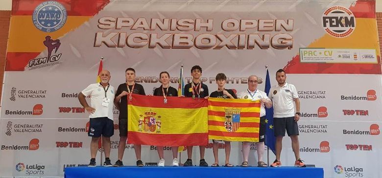 Representación y medallistas aragoneses en Benidorm.