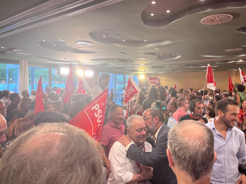 Miguel Gracia y Javier Lambán. Foto: Mercedes Manterola