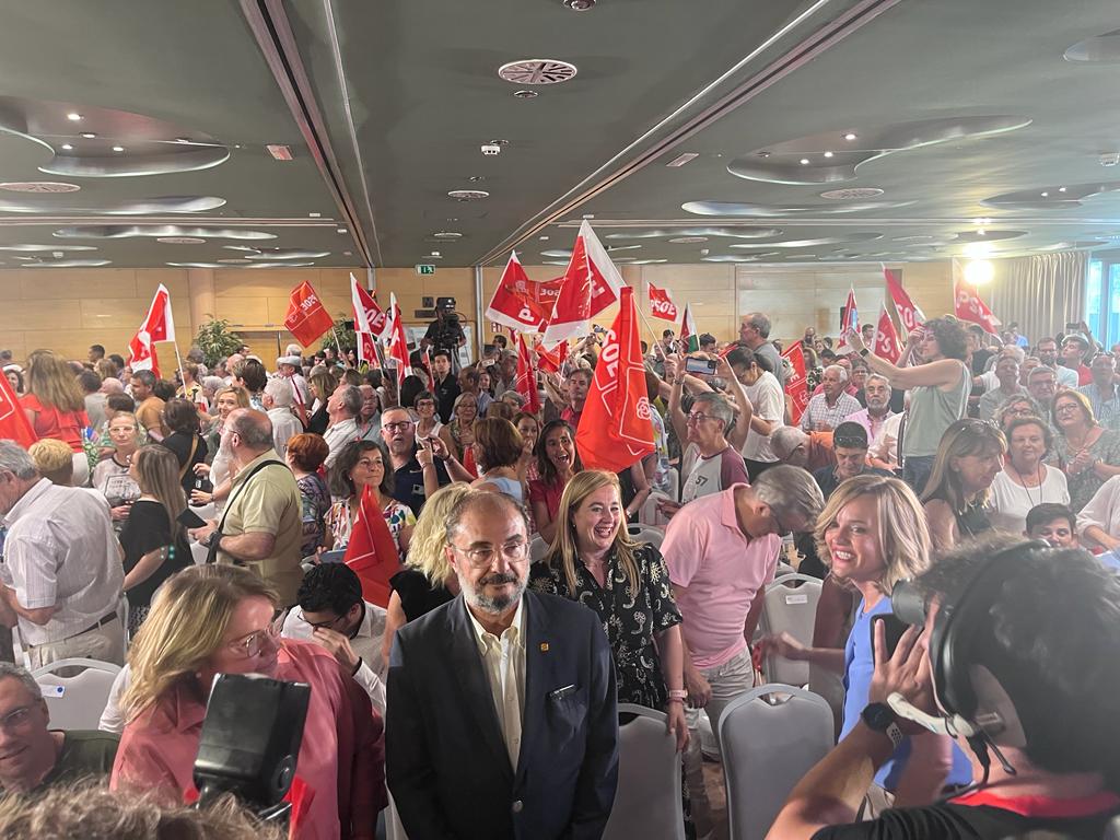 Asistentes al acto central de los socialistas altoaragoneses en Huesca. Foto: Mercedes Manterola