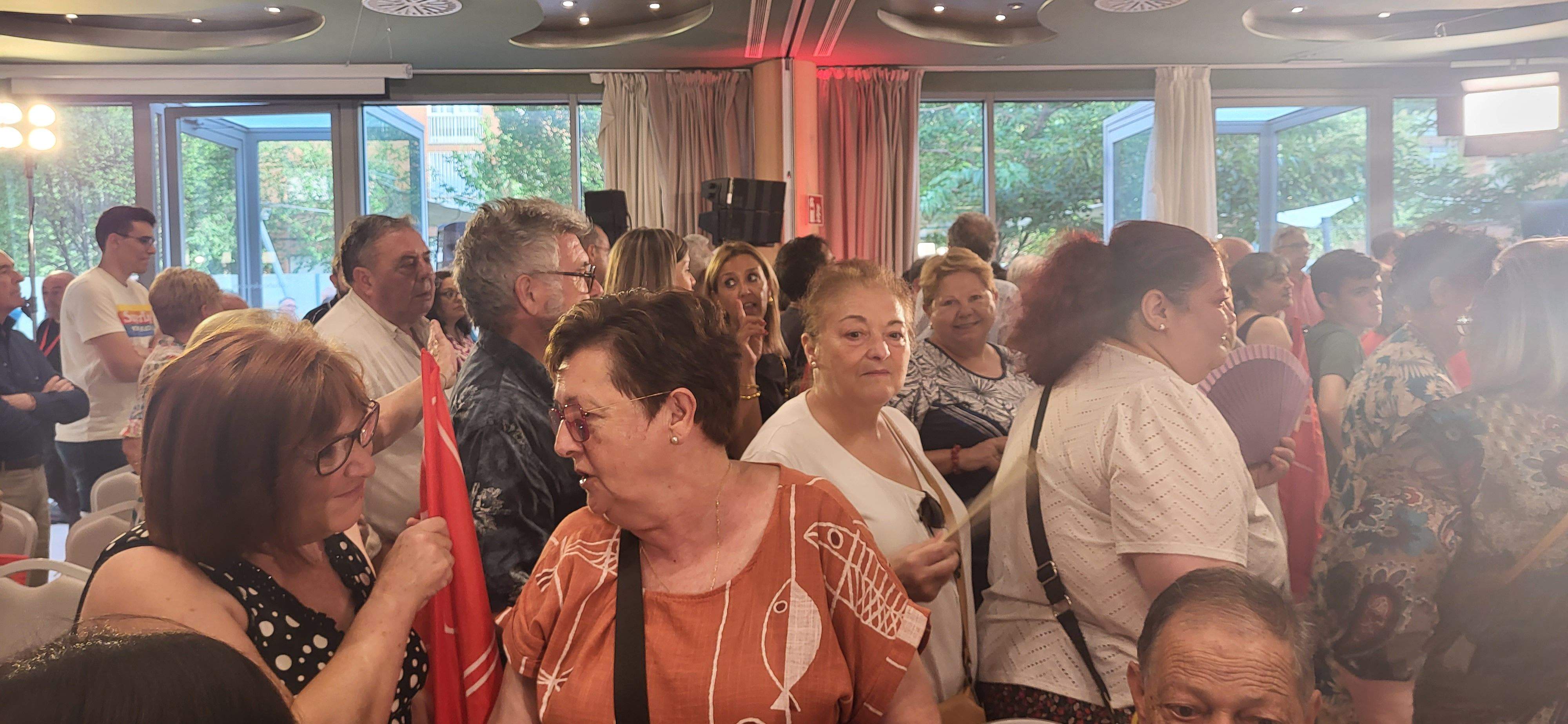 Asistentes al acto central de los socialistas altoaragoneses en Huesca. Foto: Mercedes Manterola