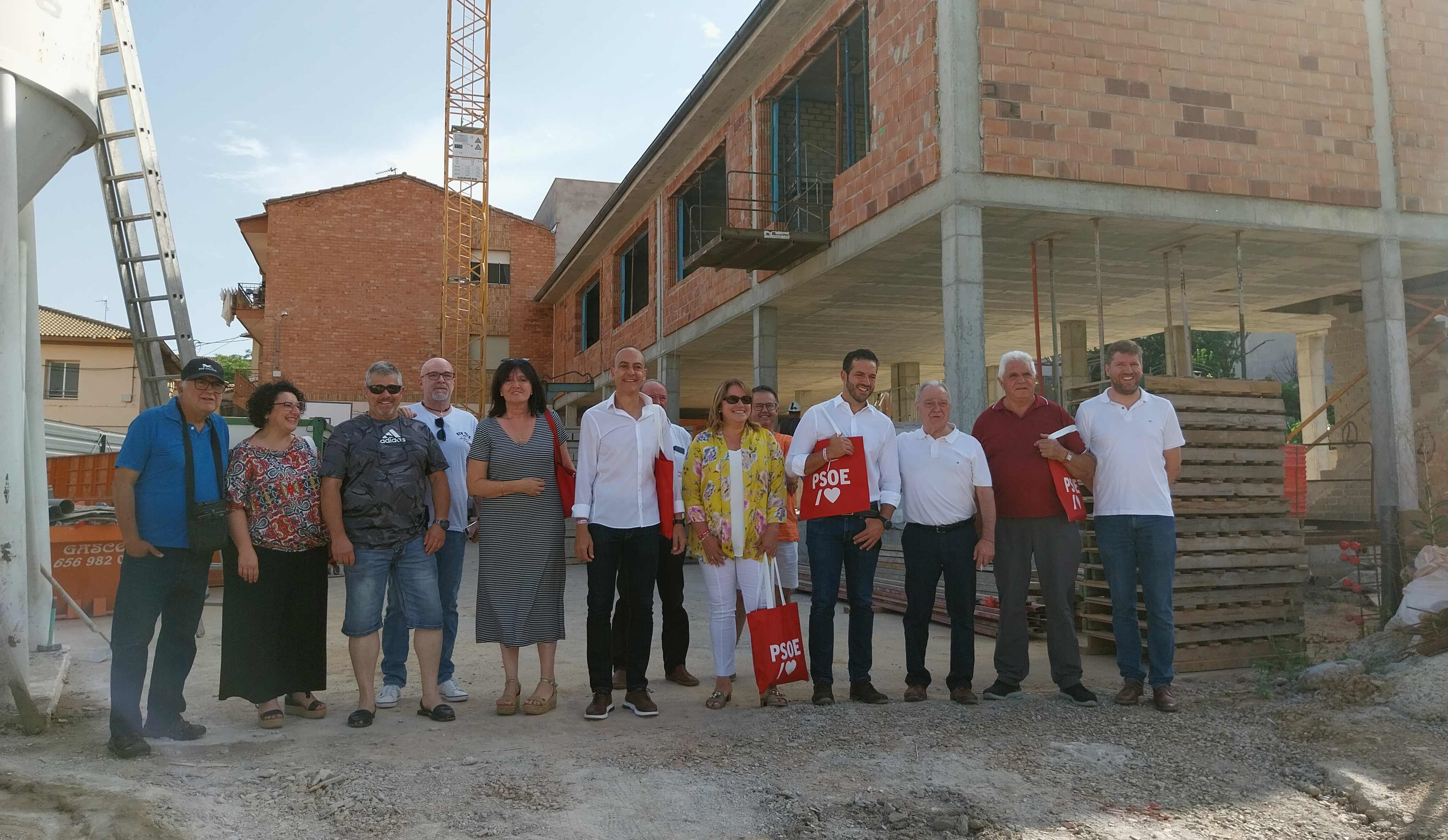 Visita a las obras del Centro Integrado de Benabarre de Alfredo Sancho, Rosa Serrano y Gonzalo Palacín
