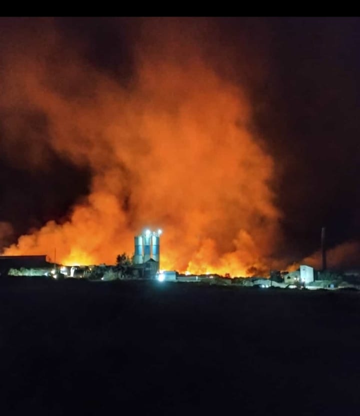 Incendio en la SAT de Grañén
