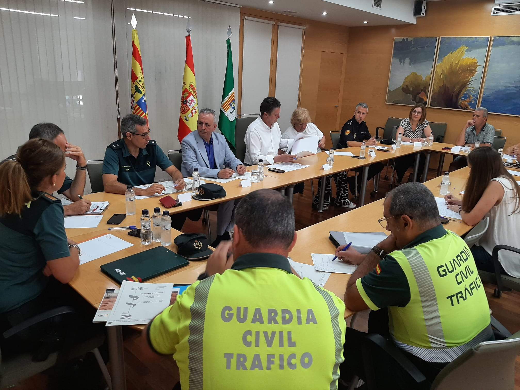 Reunión de la Junta de Seguridad de Fraga por el Monegros Desert Festival.