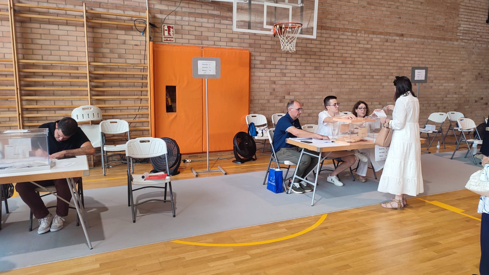 Votaciones en las elecciones generales en el Pedro J. Rubio.