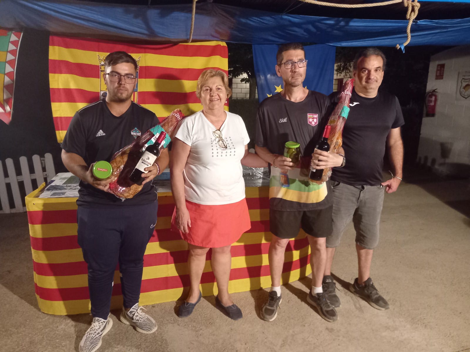 Vencedores absolutos del Torneo Prelaurentis de petanca.